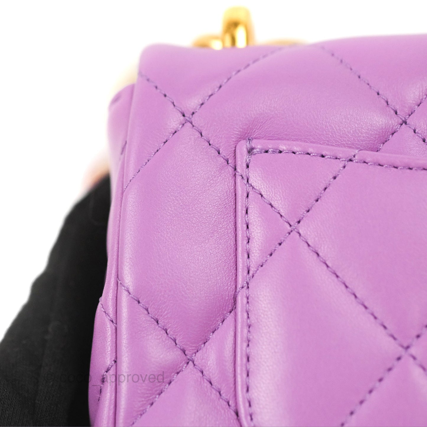 Chanel Quilted Mini CC Funky Town Flap Purple Lambskin Gold Hardware