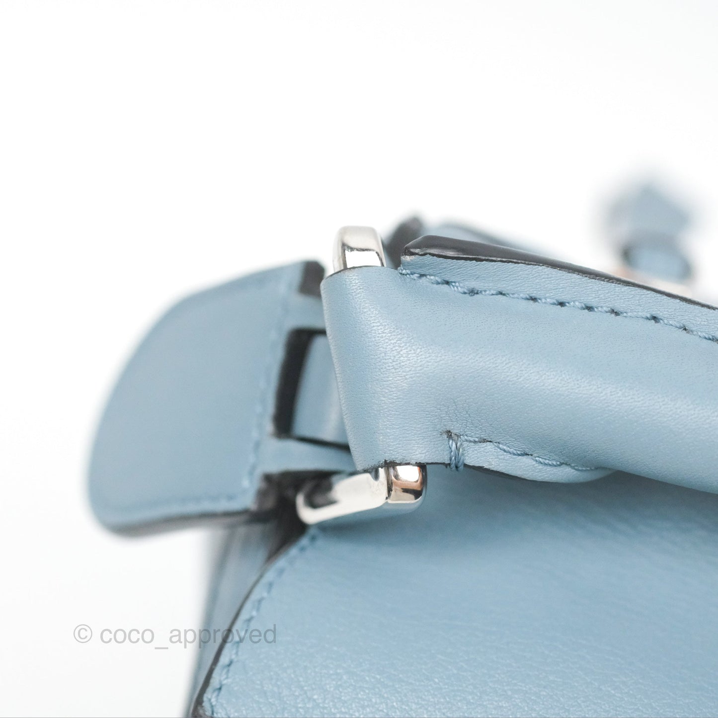 Loewe Small Puzzle Bag Stone Blue Calfskin