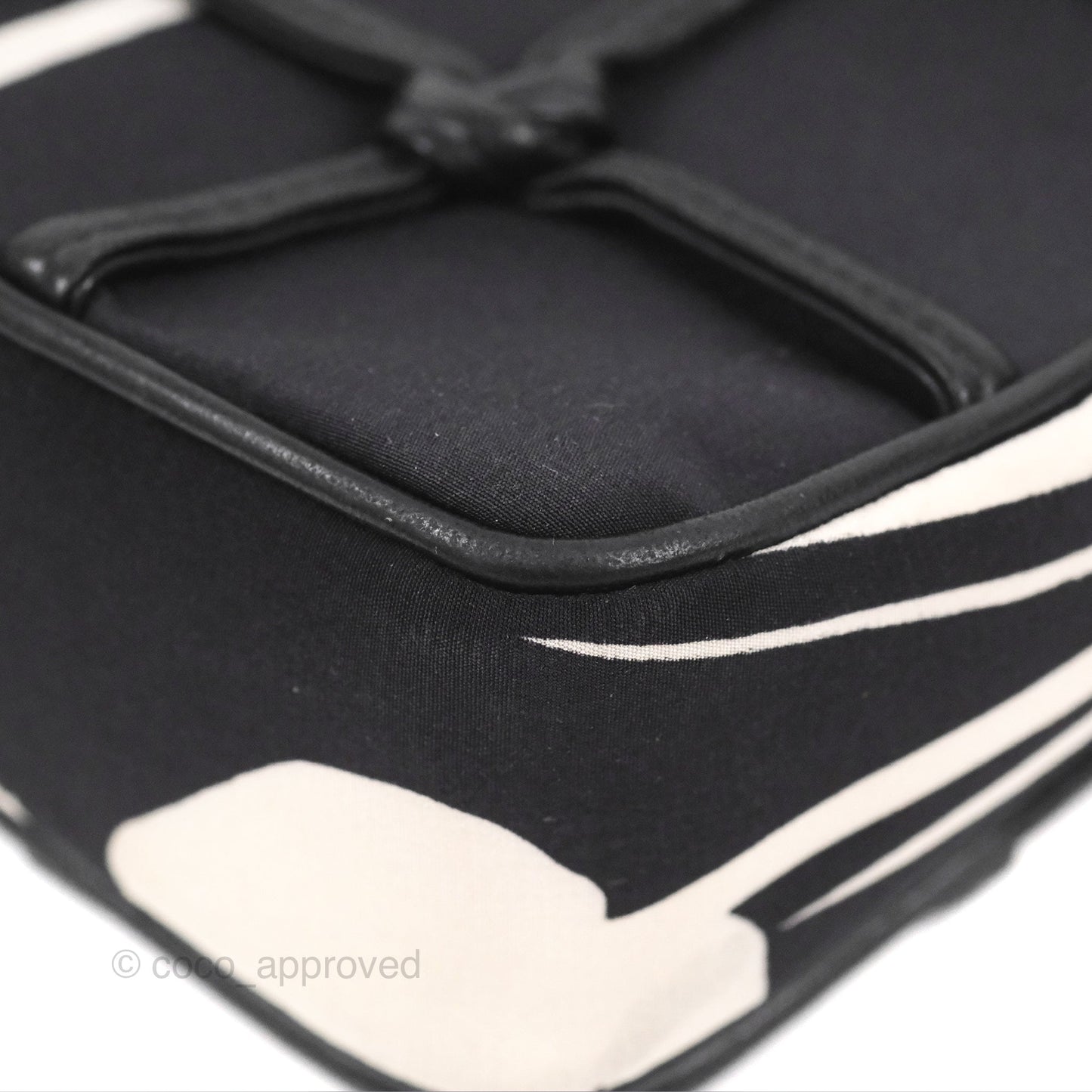 Chanel Timeless Tahiti Canvas Bag Navy Leather