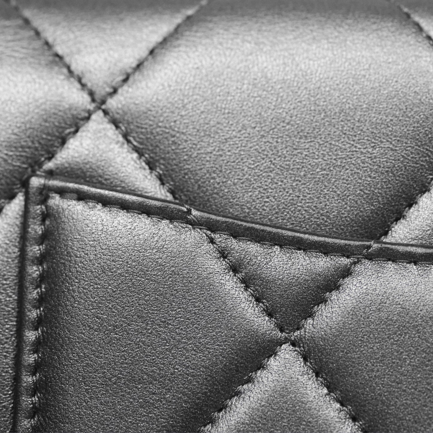 Chanel Wallet On Chain WOC Iridescent Dark Grey Lambskin Gold Hardware