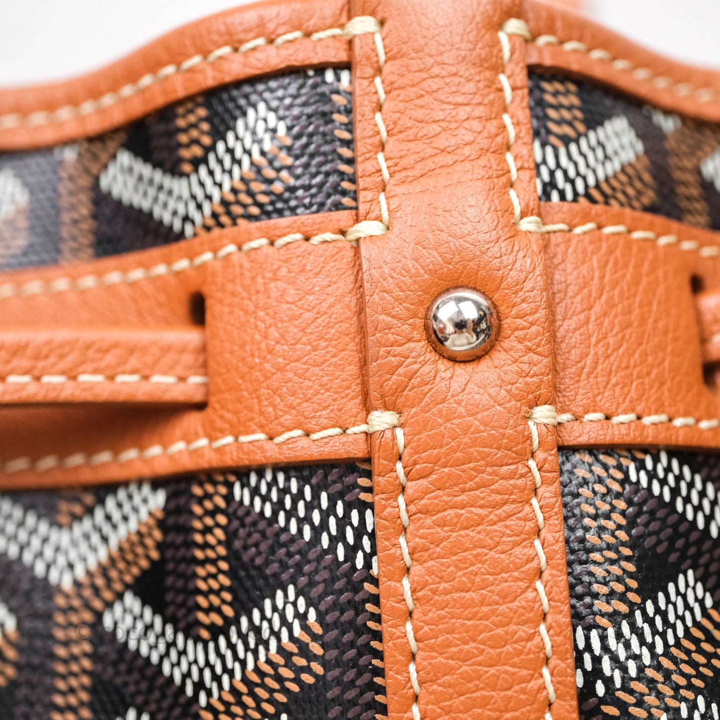 Goyard Petit Flot Bucket Bag Black & Tan Goyardine