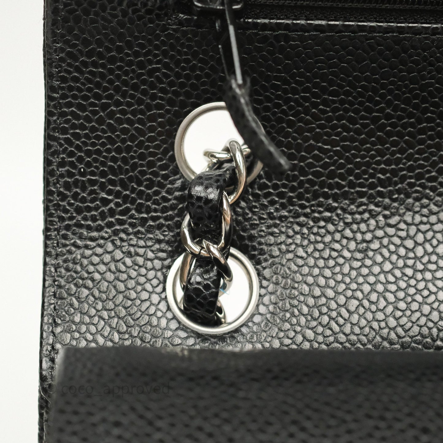 Chanel Small Classic Flap Quilted Black Caviar Silver Hardware