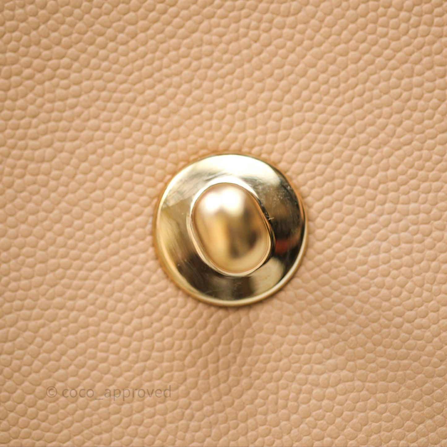 Chanel Quilted Small Business Affinity Flap Beige Caviar Gold Hardware