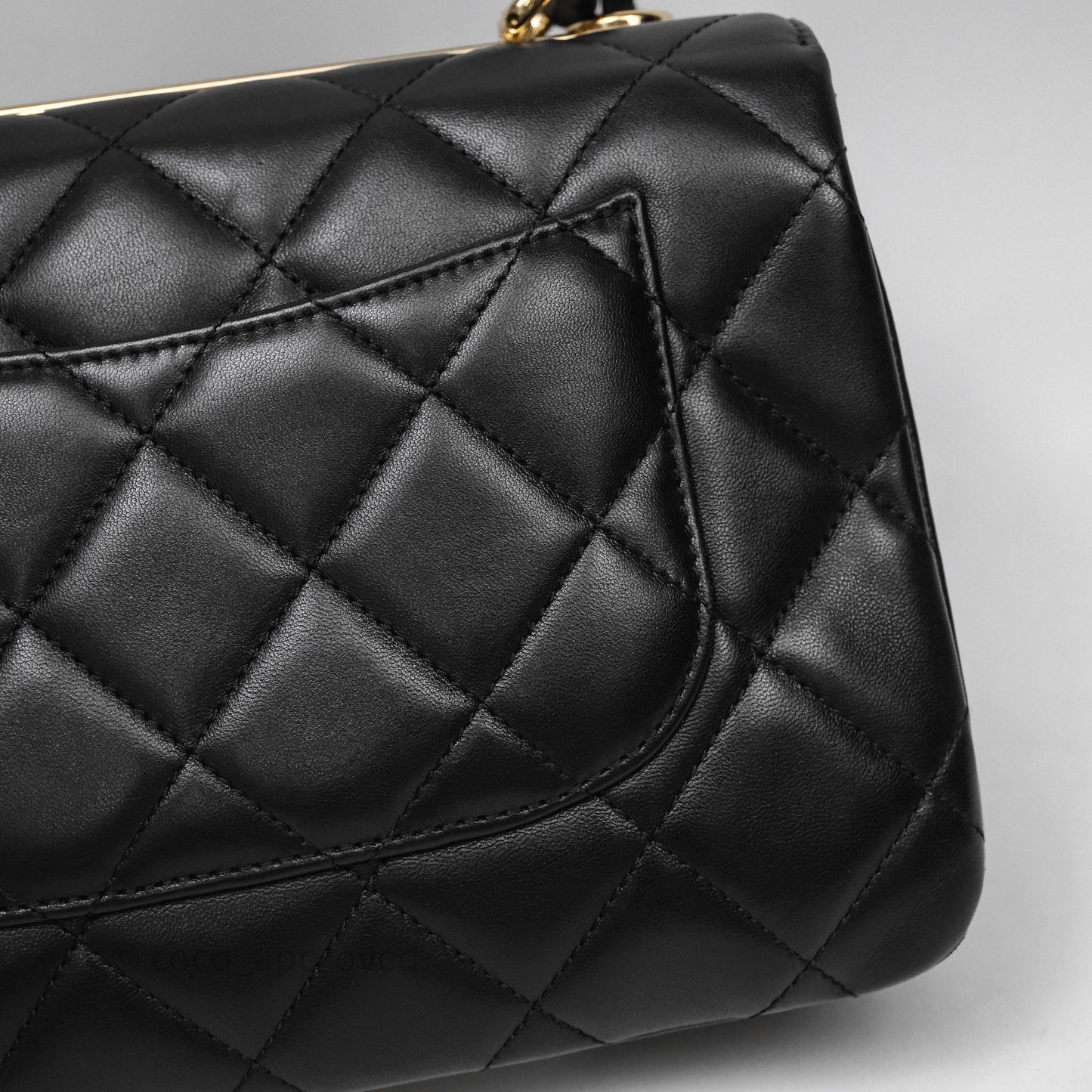 Chanel Small Trendy CC Black Lambskin Gold Hardware