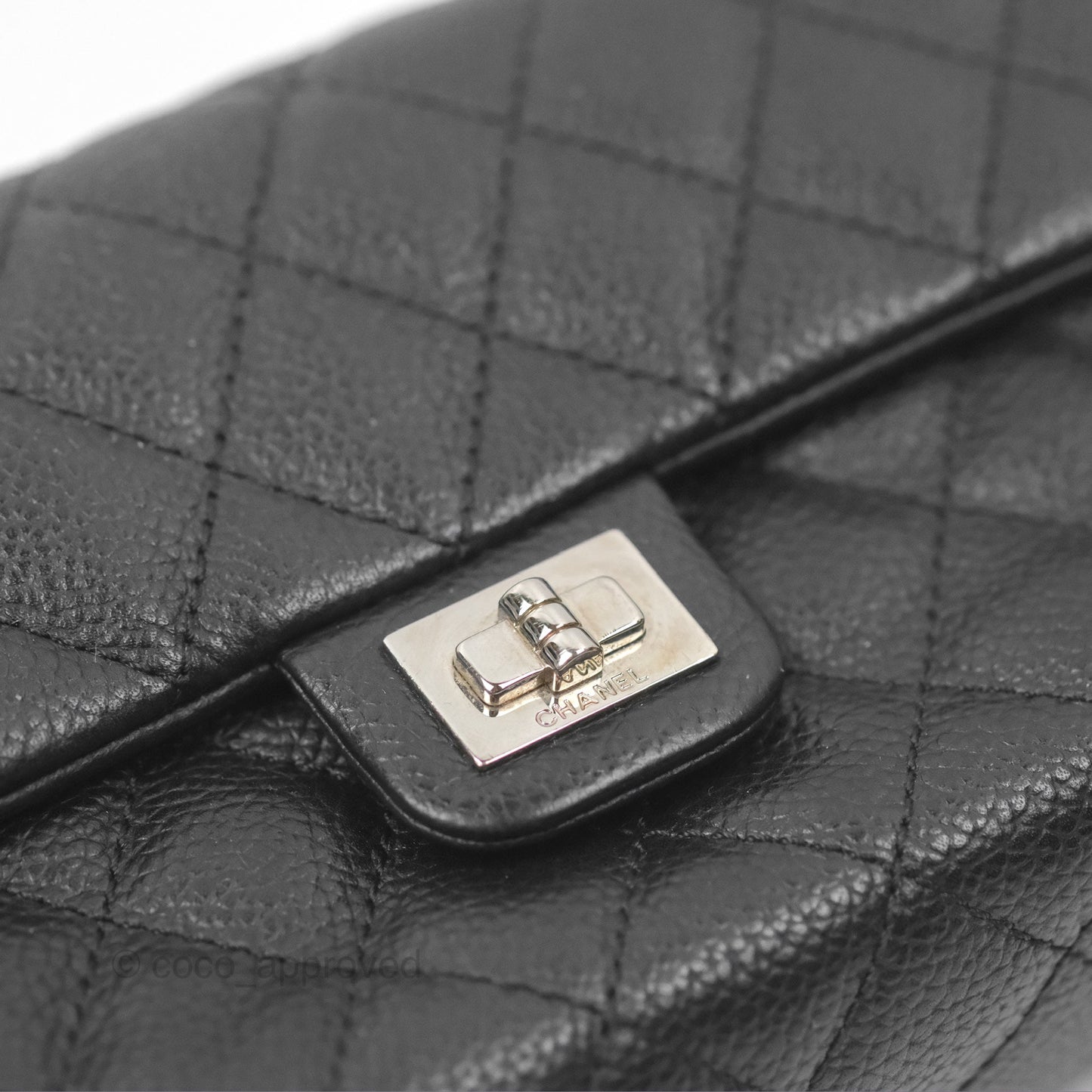 Chanel Reissue Quilted Belt Bag Black Caviar Silver Hardware