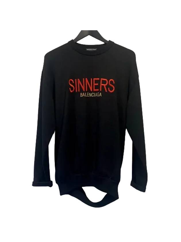 Luxury Balenciaga Logo Sweatshirt Black