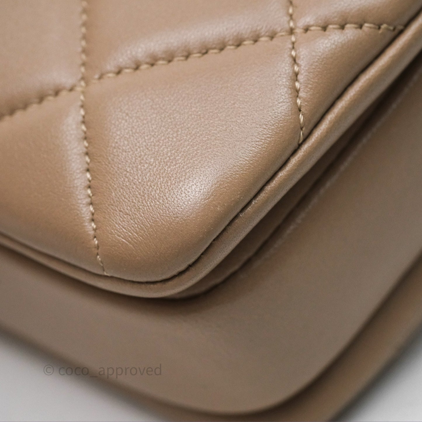 Chanel Small Trendy CC Beige Lambskin Gold Hardware