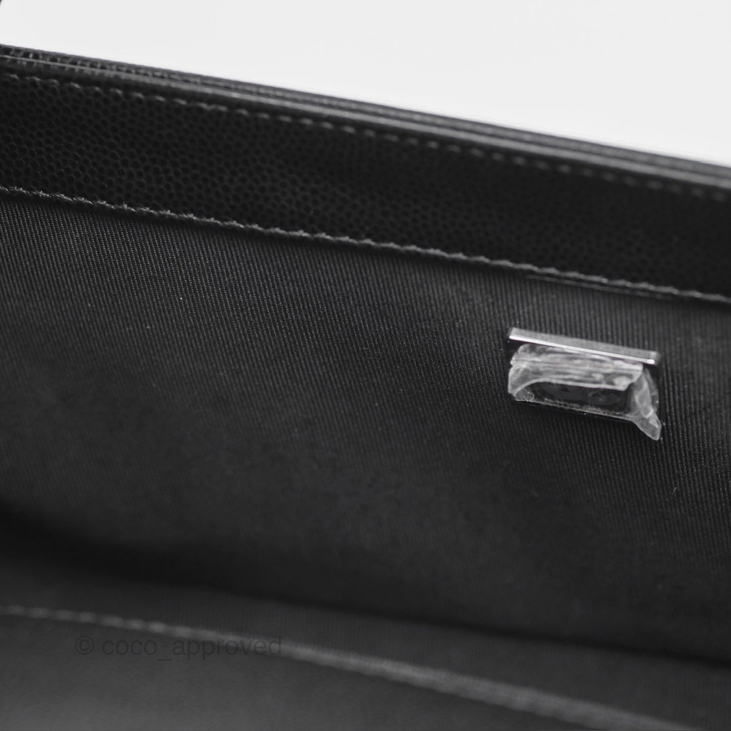 Chanel Medium Boy Quilted Black Caviar Ruthenium Hardware