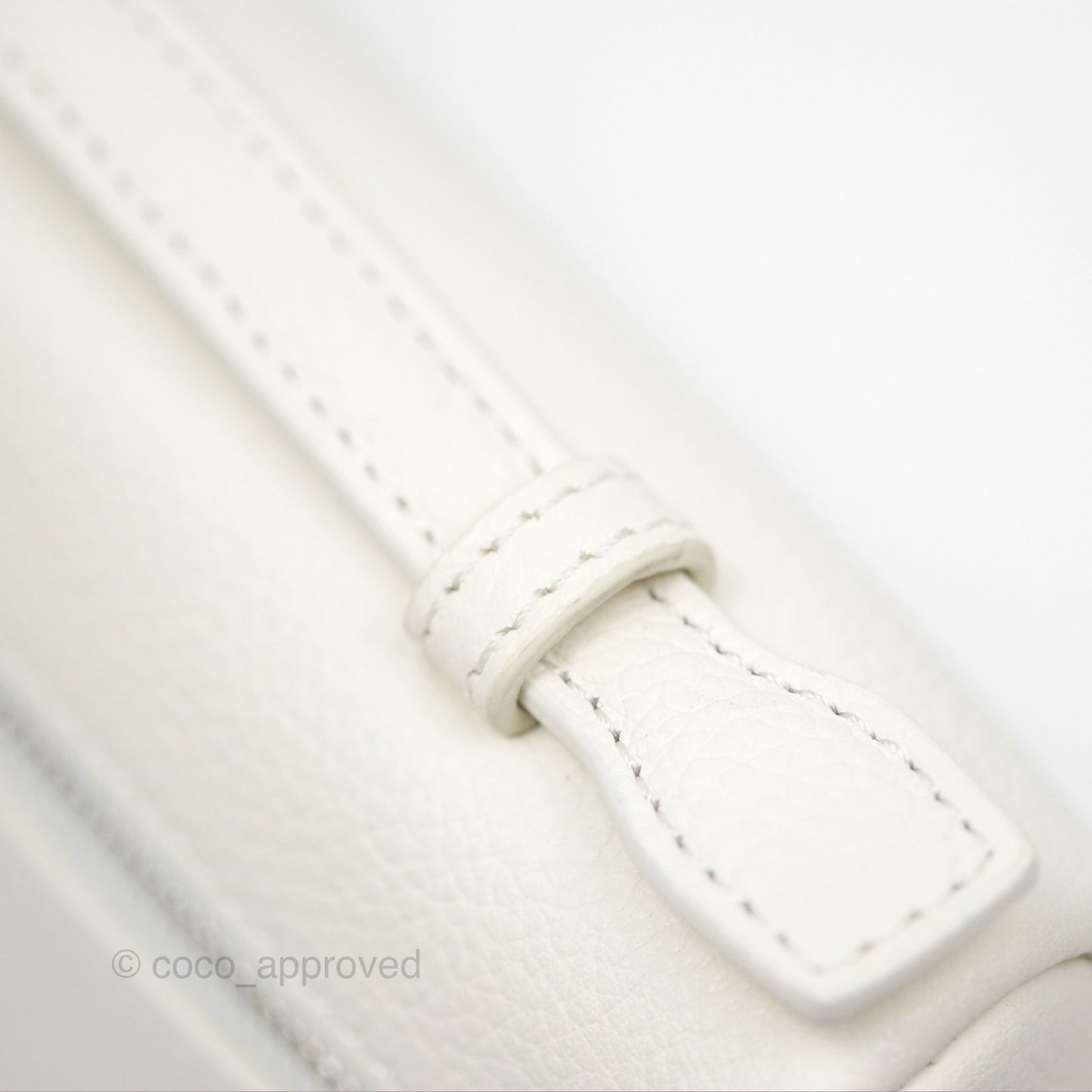 Loro Piana Extra Pocket L19 White Grained Calfskin
