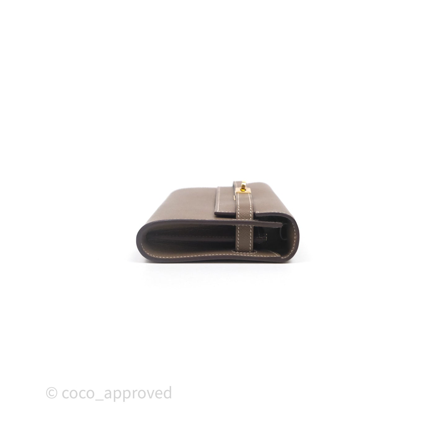 Hermès Kelly To Go Wallet Etoupe 18 Epsom Gold Hardware