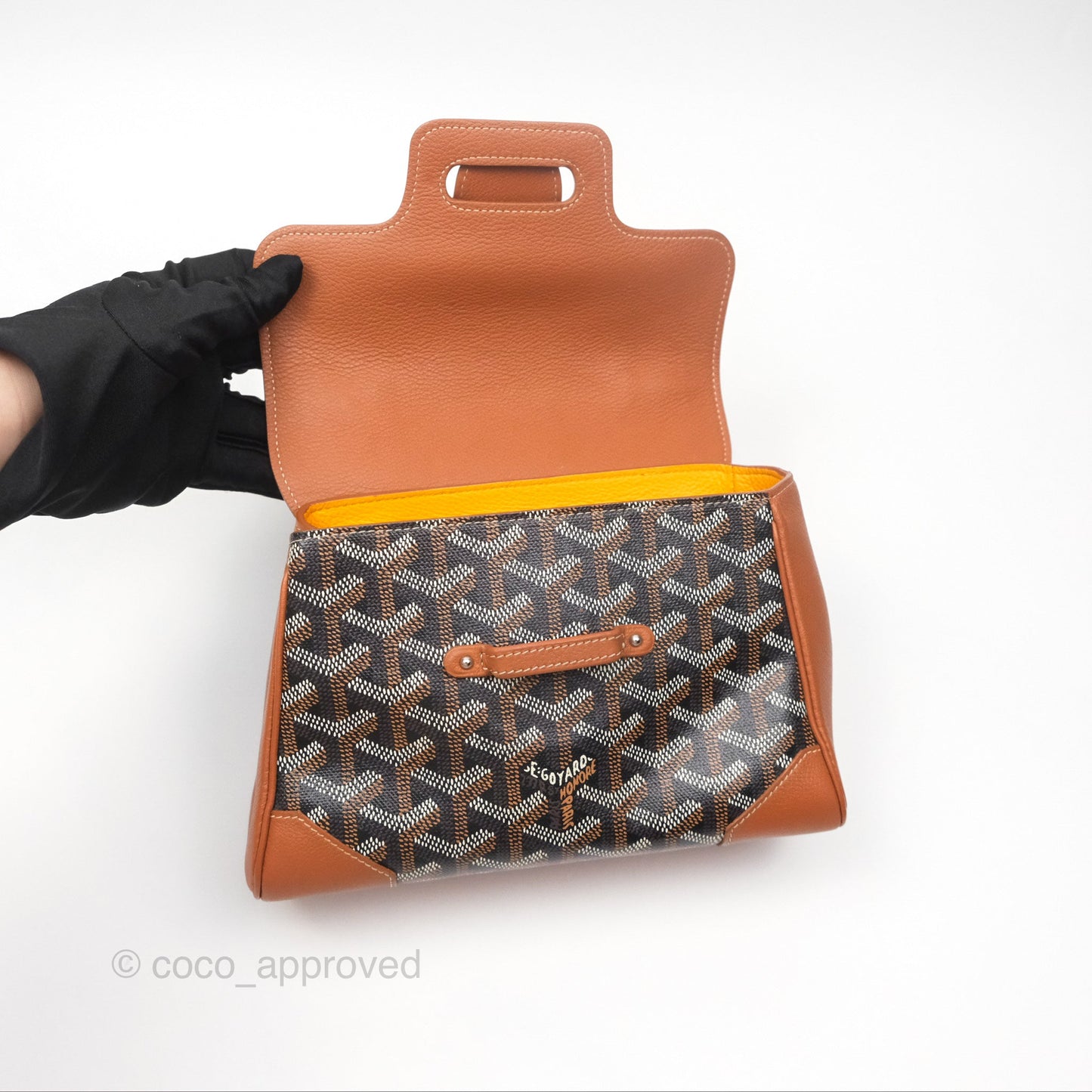 Goyard Saïgon Mini Bag Tan Goyardine Canvas/Chevroches Calfskin