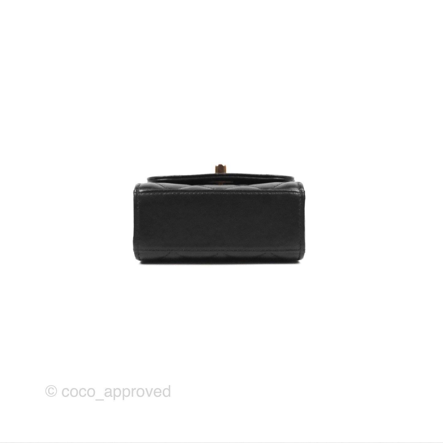 Chanel Mini Quilted Trendy CC Clutch With Chain Black Lambskin Rose Gold Hardware