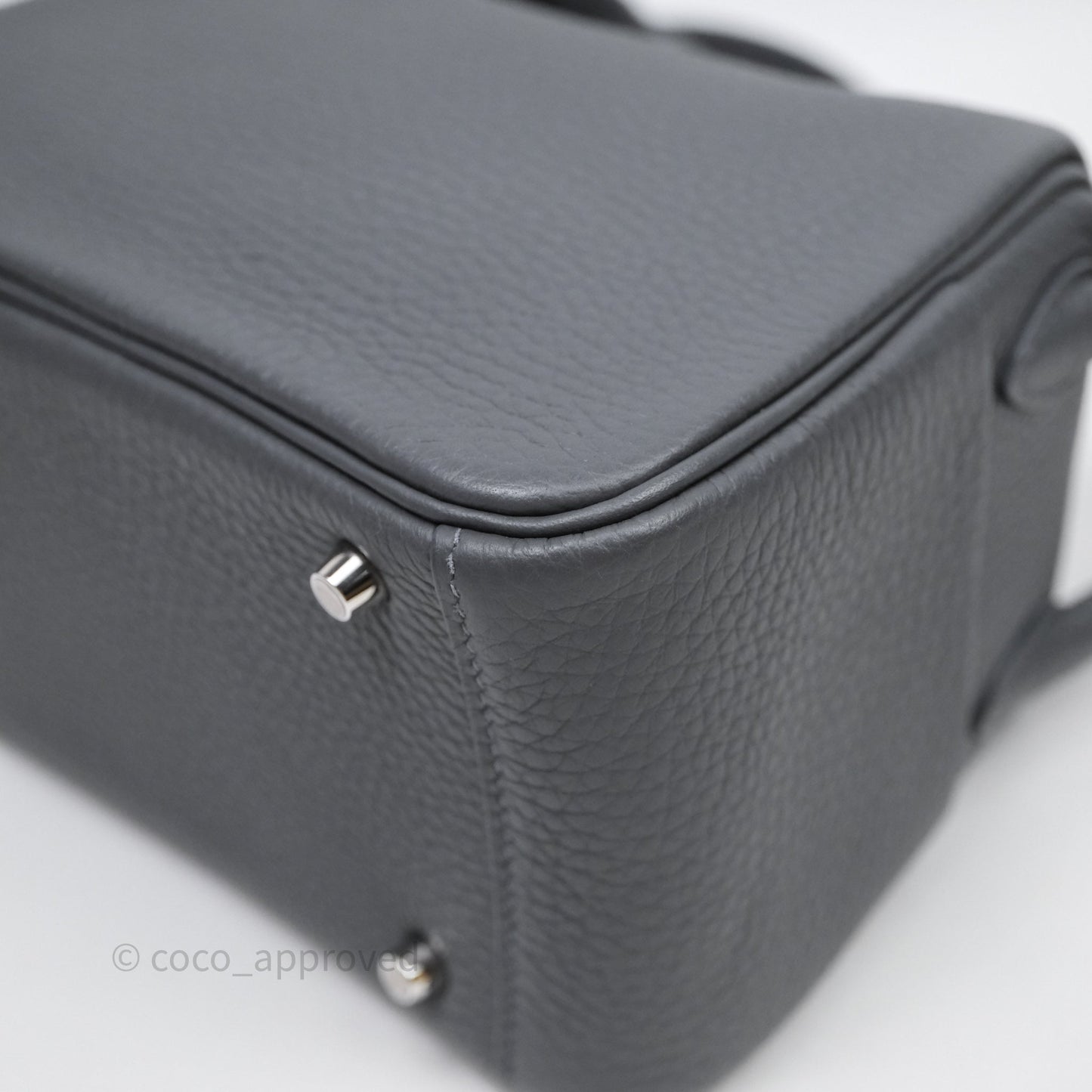 Hermès Mini Lindy II 85 Ardoise Clemence Palladium Hardware