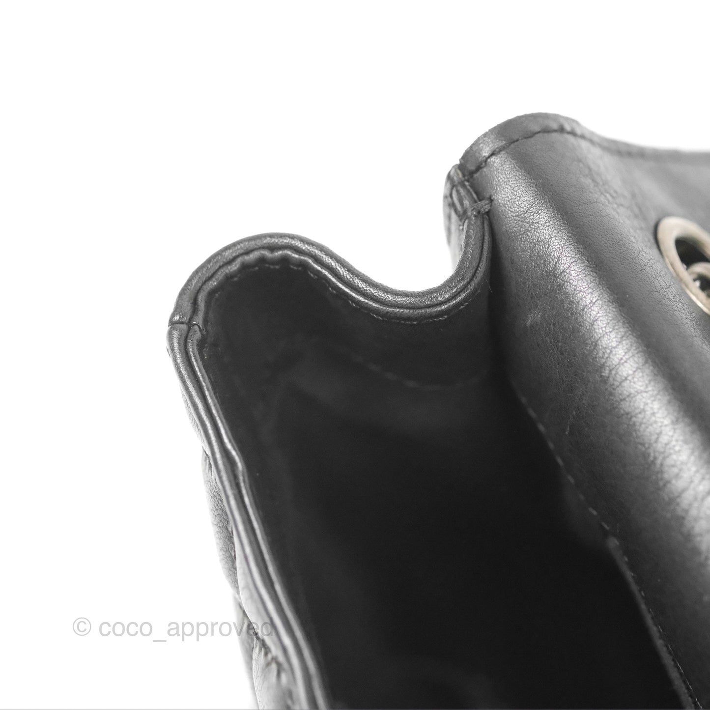 Chanel Flap Bag Quilted Black Soft Calfskin Ruthenium Hardware