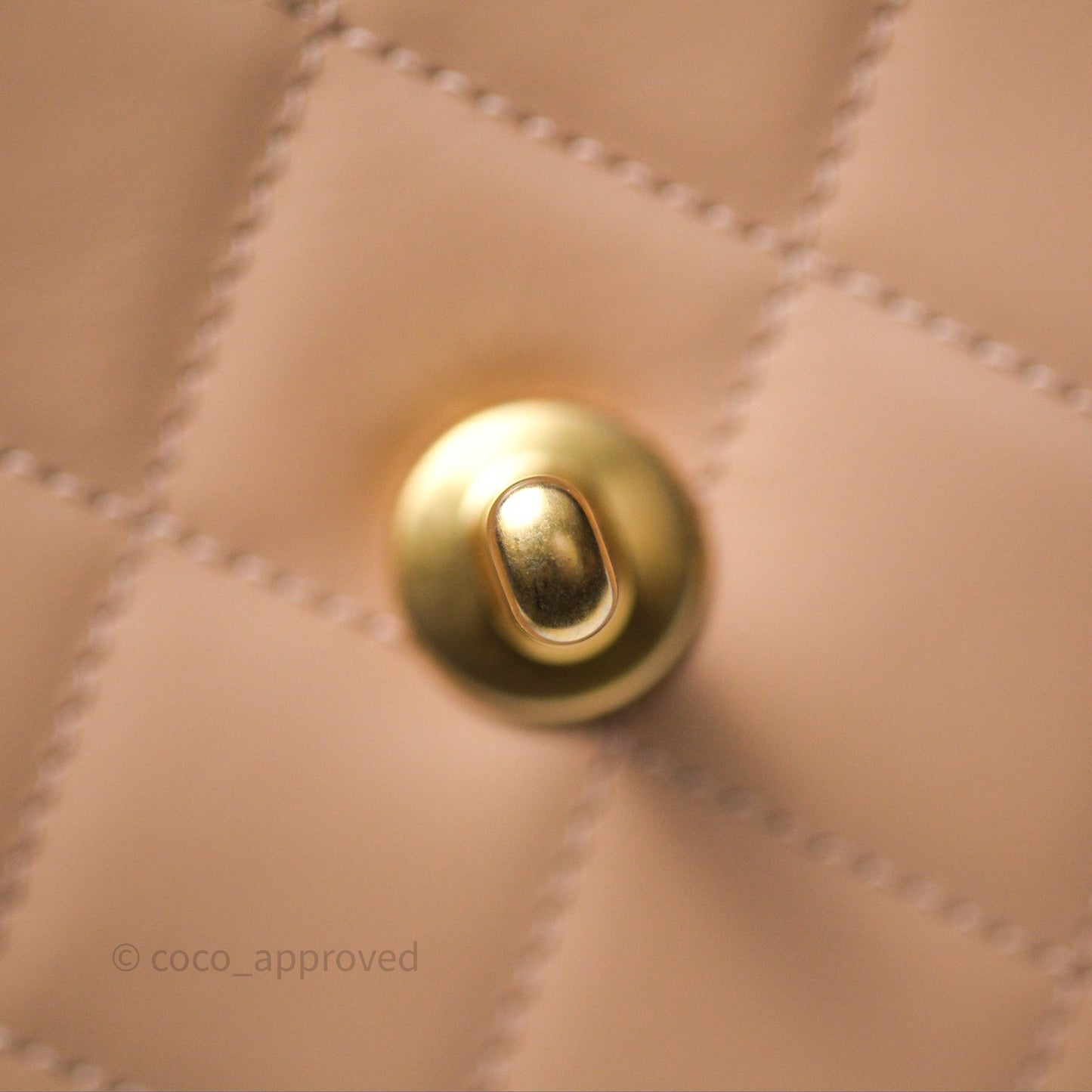 Chanel Quilted Small Perfect Fit Adjustable Beige Calfskin Gold Hardware 21A