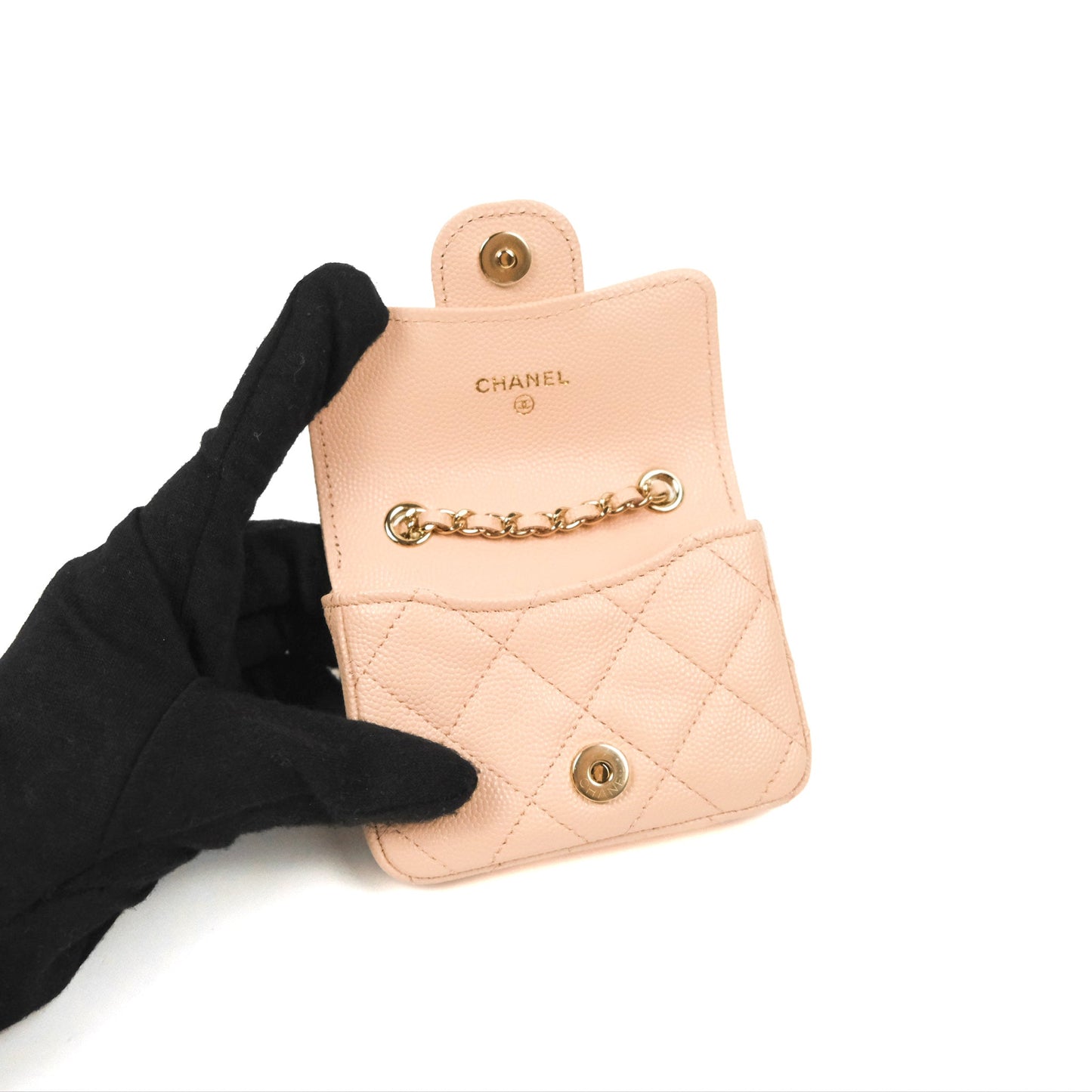 Chanel Classic Quilted Belt Bag Light Pink Caviar Gold Hardware