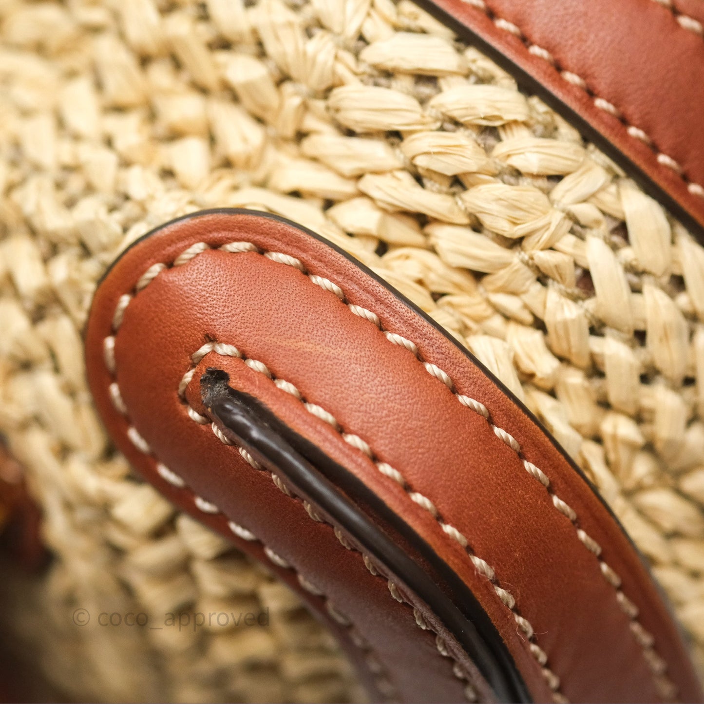Delvaux Cool Box MM Bohème Raffia Brown