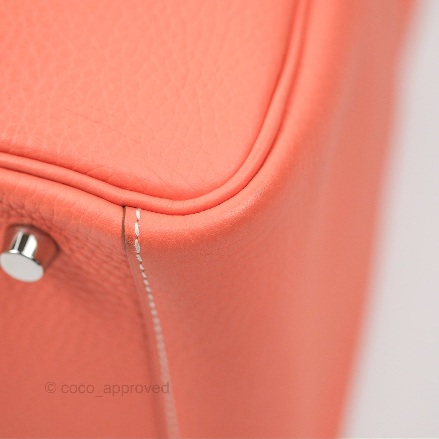 Hermès Lindy 30 Flamingo Clemence Palladium Hardware