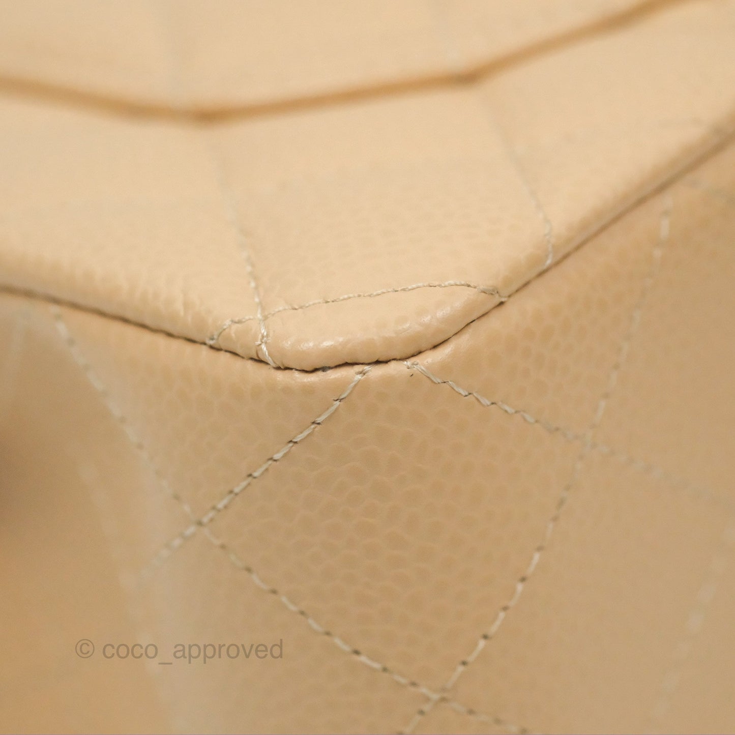 Chanel Small Quilted Classic Flap Beige Caviar Gold Hardware