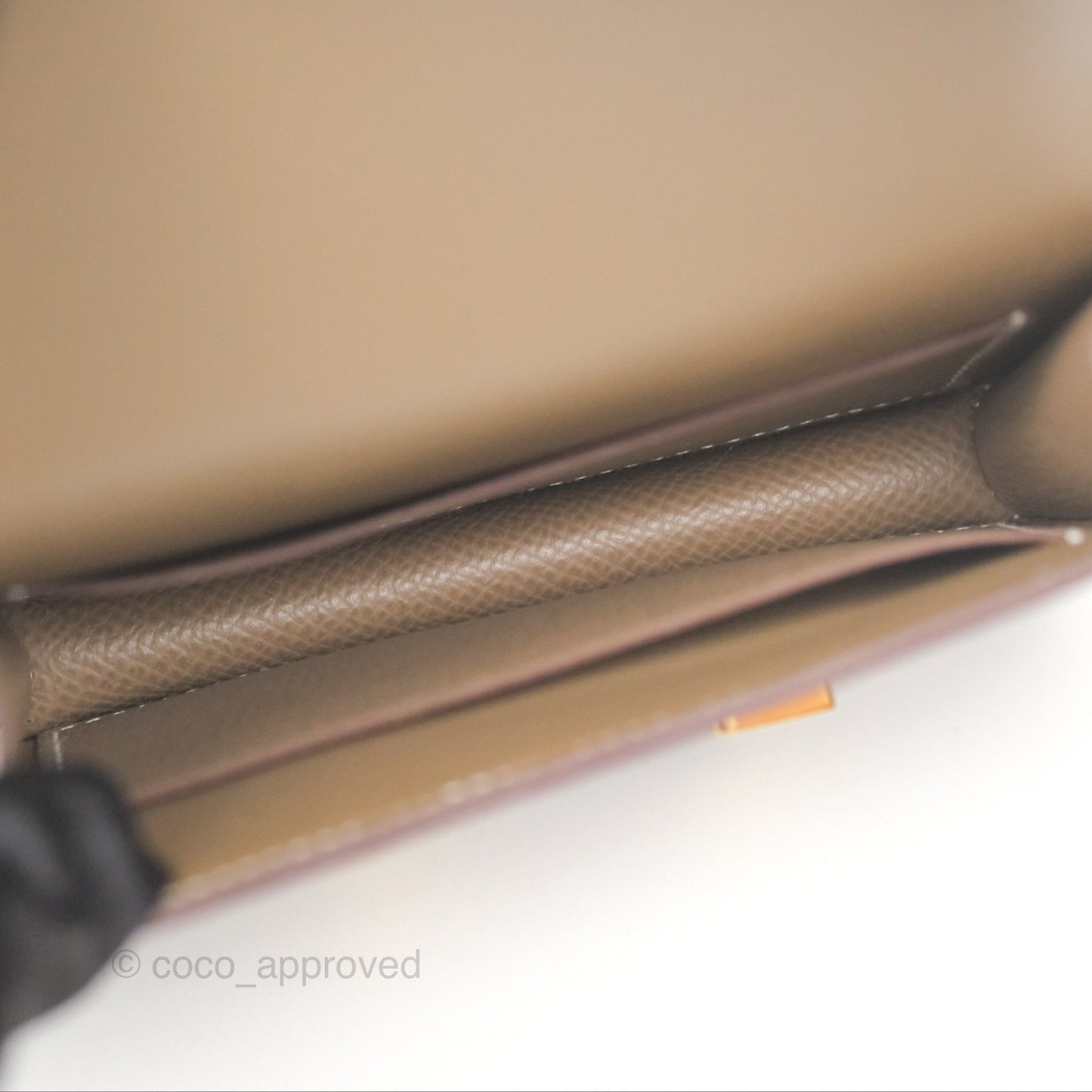 Hermès Constance Slim Wallet Etoupe Epsom Gold Hardware