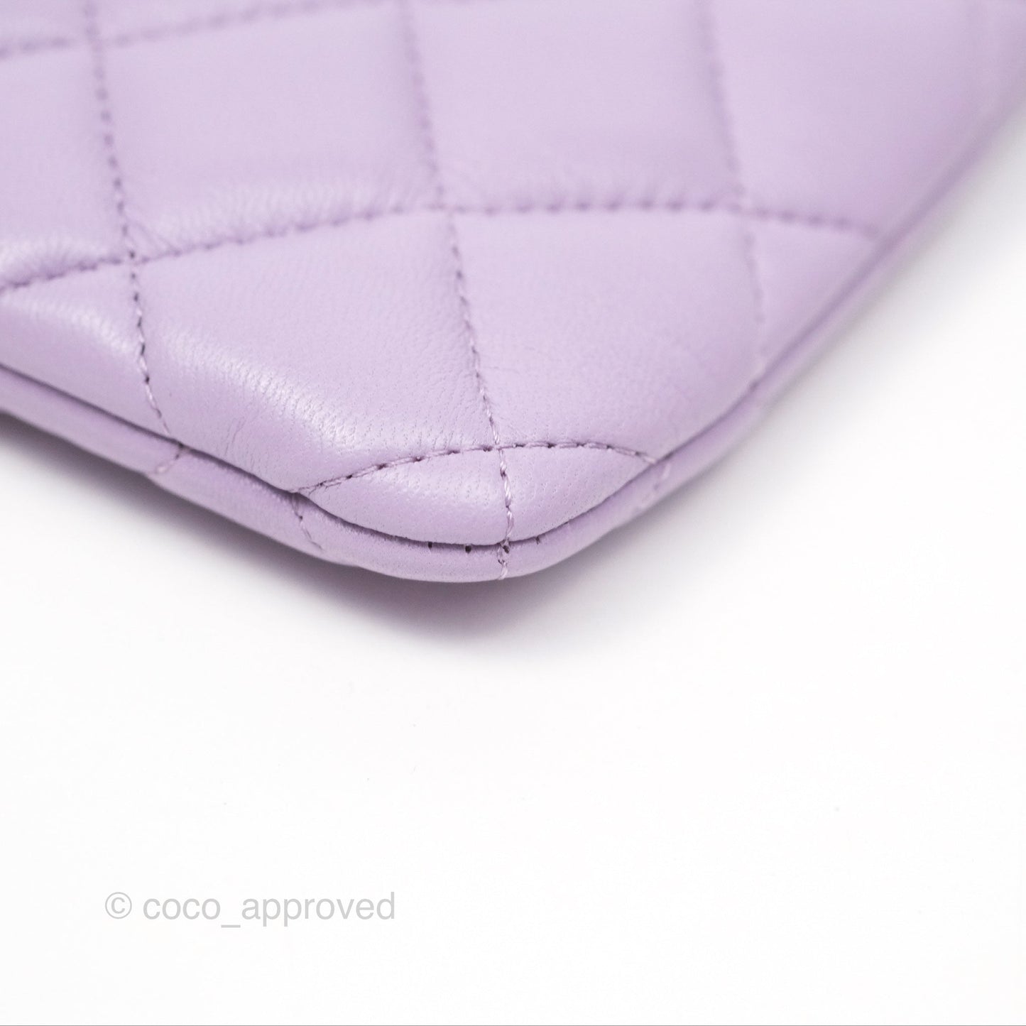 Chanel Pearl CC Small Pouch Purple Lambskin Gold Hardware