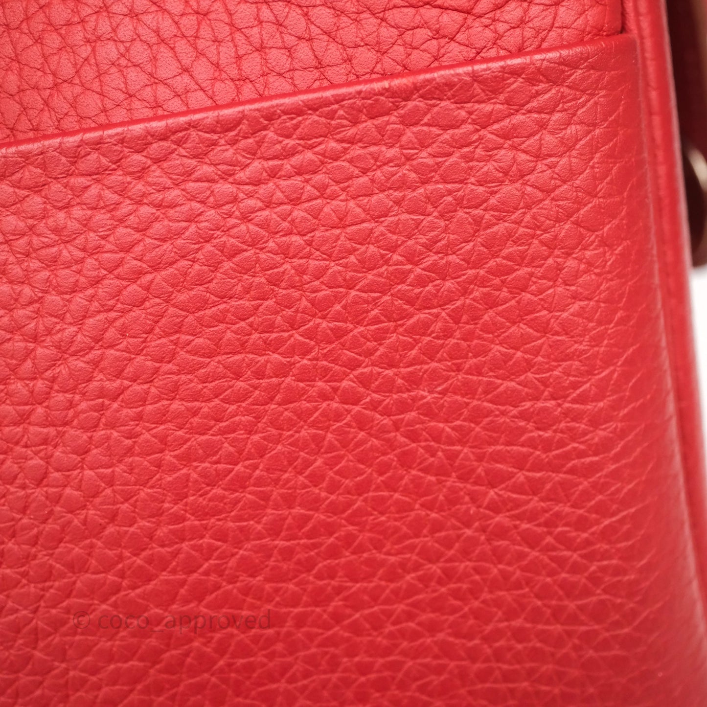 Hermès Lindy 30 Rouge Garance 54 Clemence Palladium Hardware