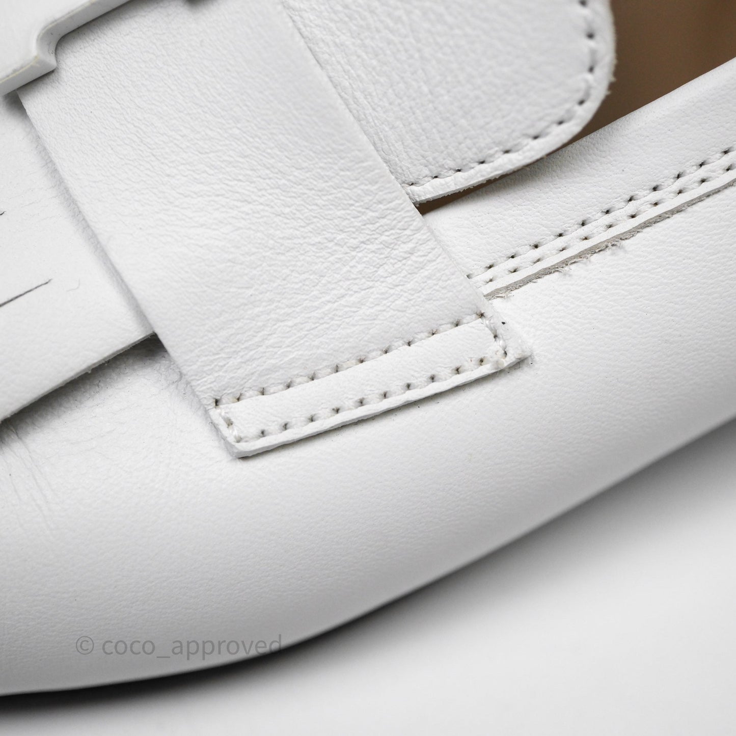 Hermès Royal Loafers White Calfskin Size 38