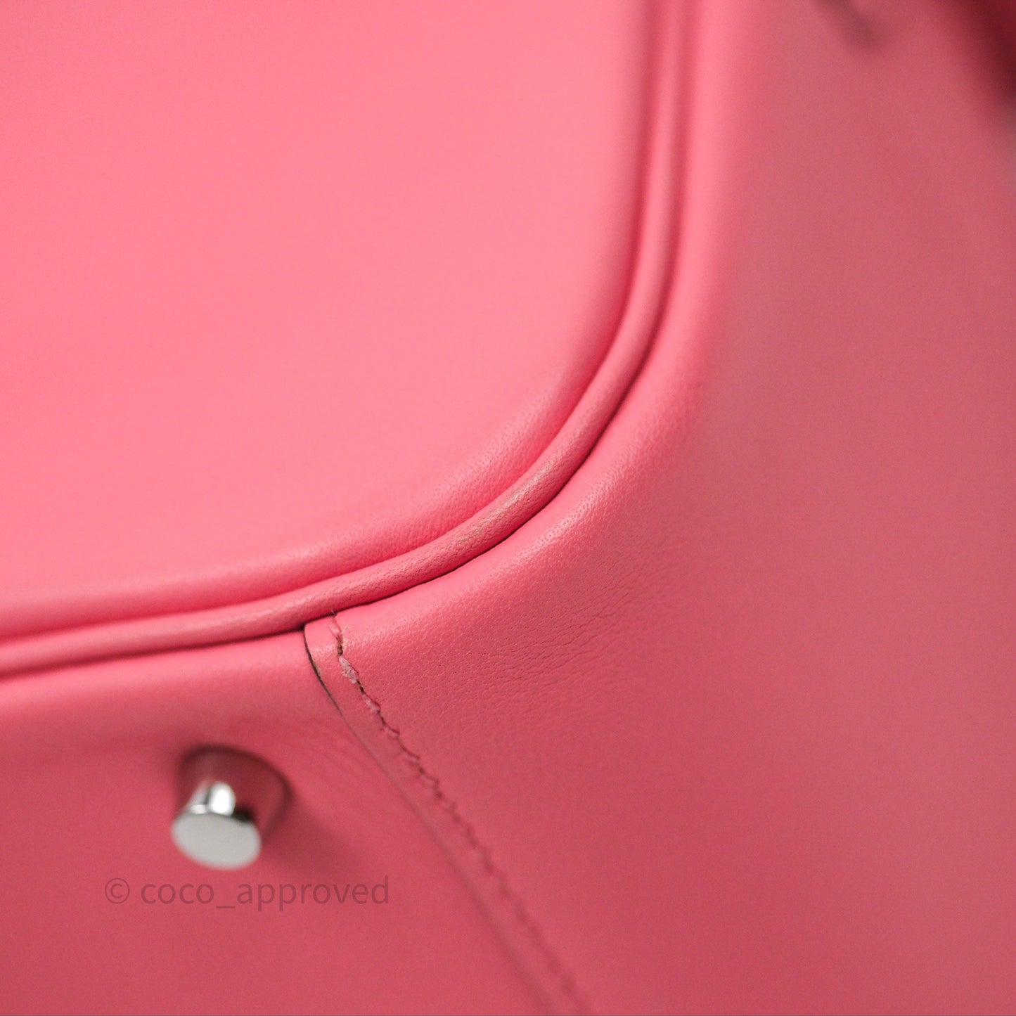 Hermès Mini Lindy 20 Rose Ete K4 Swift Palladium Hardware