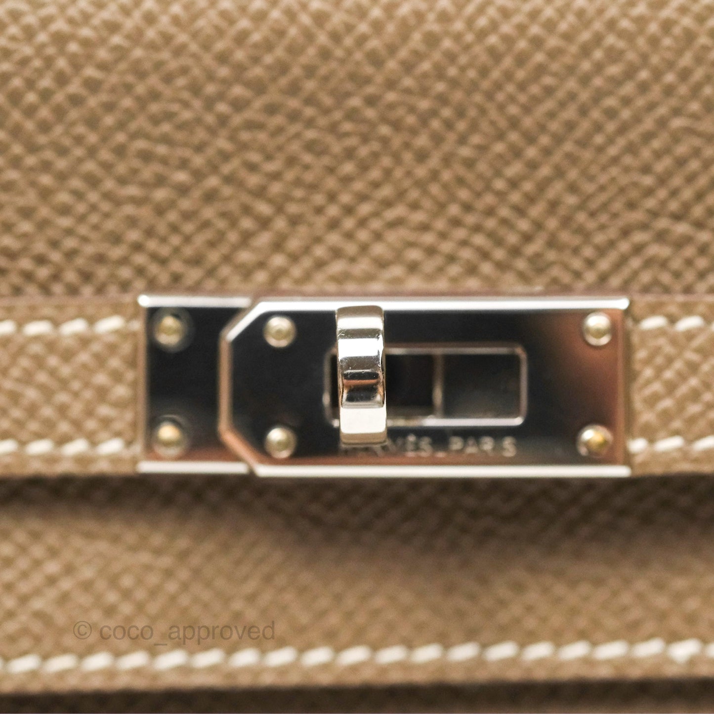 Hermès Kelly Wallet Etoupe Epsom Palladium Hardware