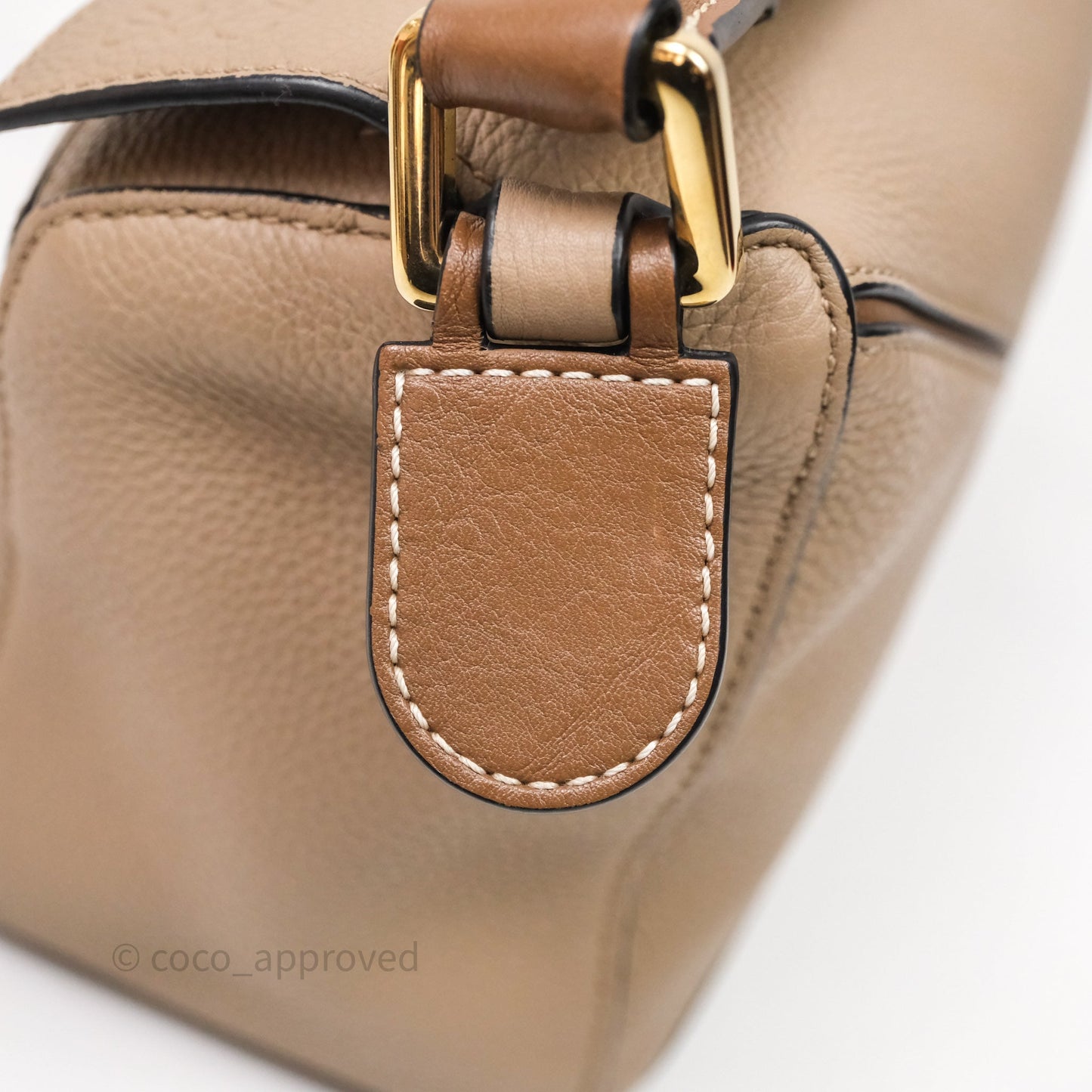 Loewe Small Puzzle Bag Sand Mink Grained Calfskin