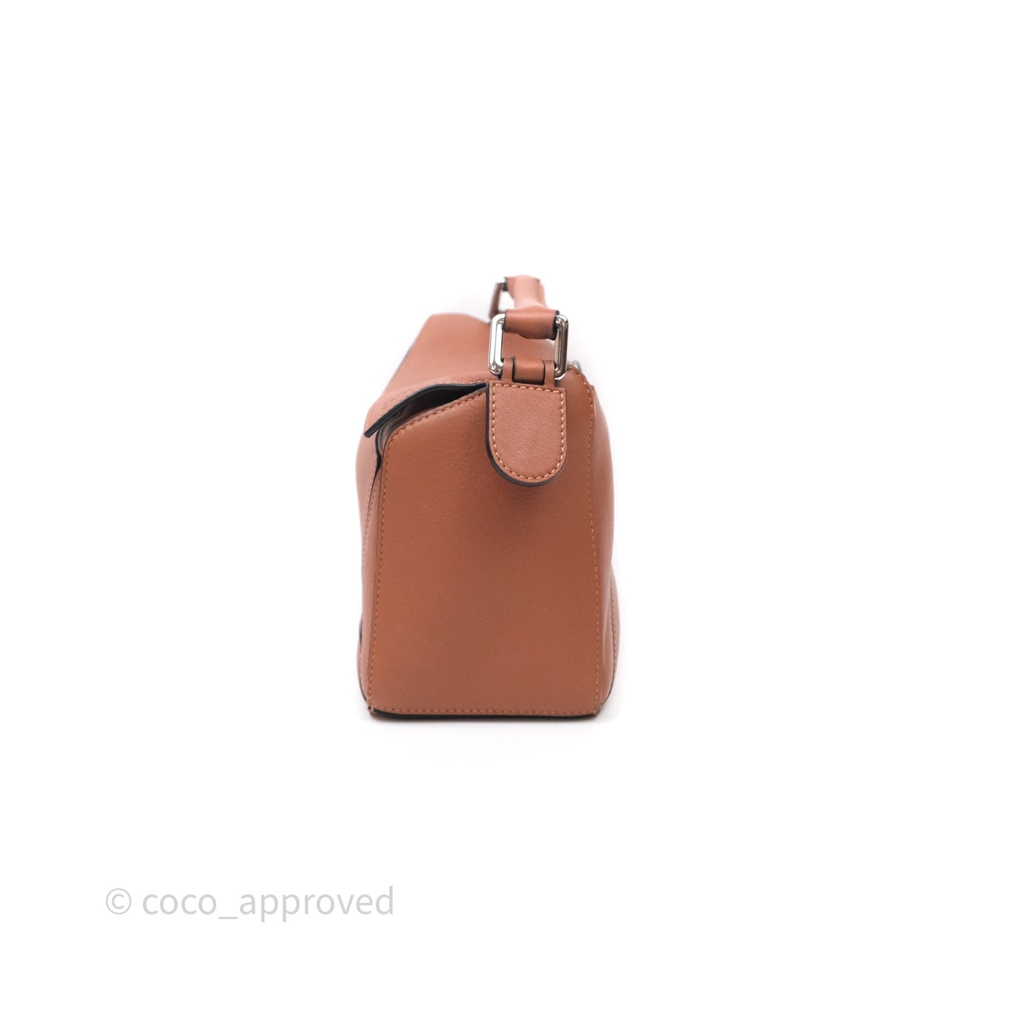 Loewe Small Puzzle Bag Tan Calfskin Gold Hardware