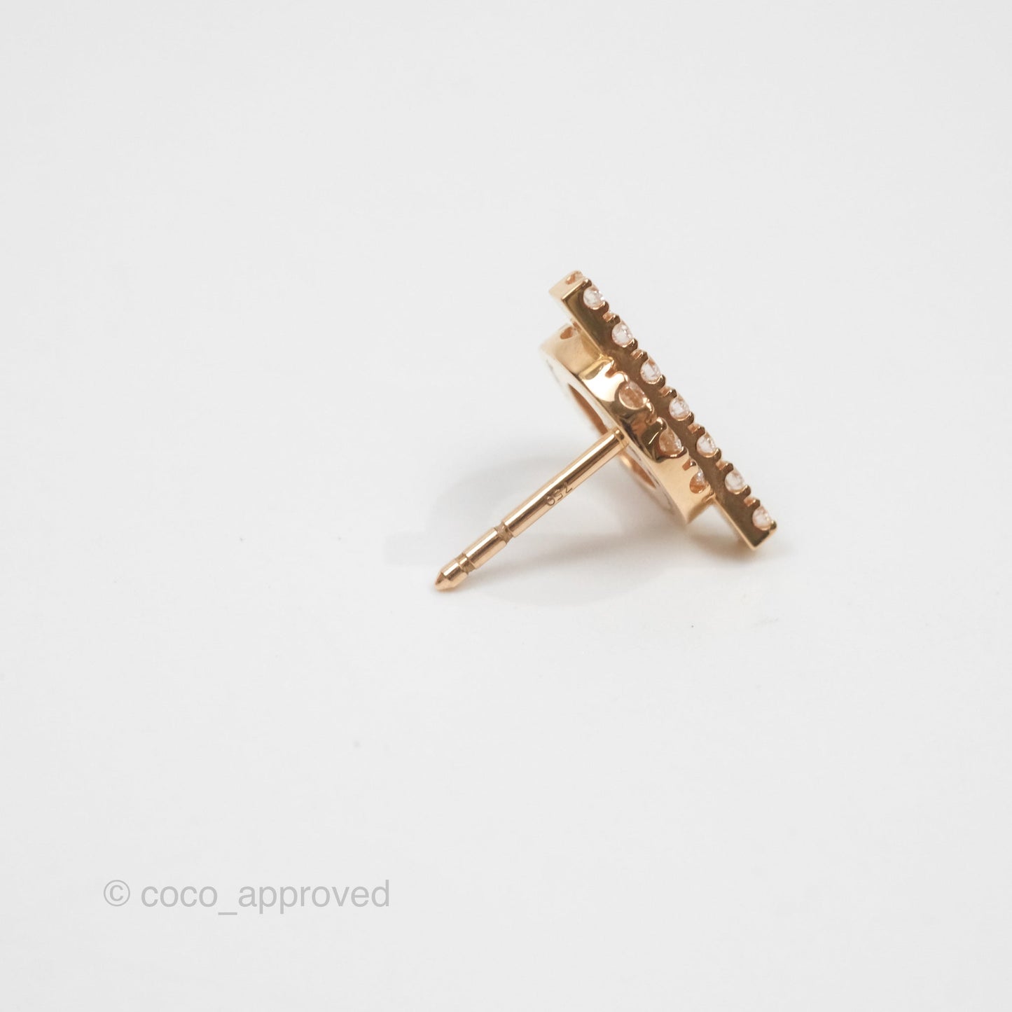 Hermès Boutons d'oreilles Finesse Earrings Rose Gold Diamonds