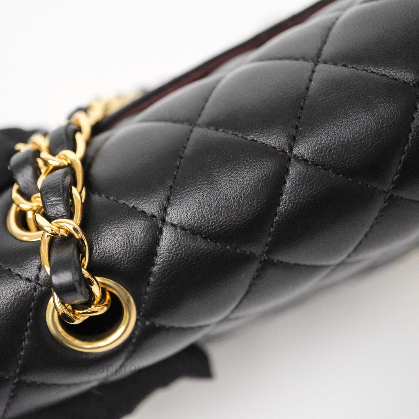 Chanel Classic M/L Medium Flap Quilted Black Lambskin Gold Hardware
