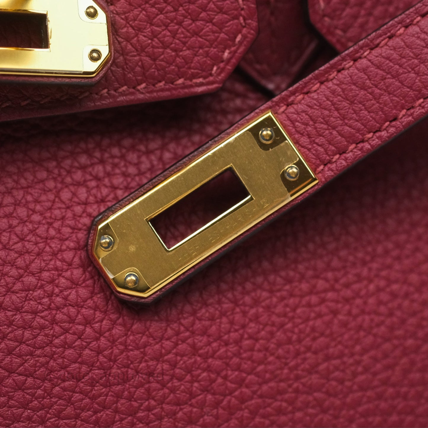 Hermès Birkin 25 Retourne Rouge Grenat Togo Gold Hardware