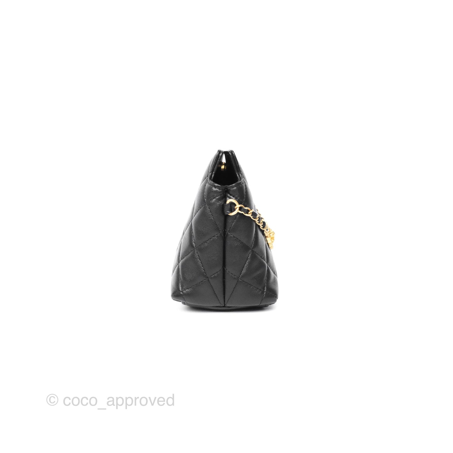 Chanel Clutch With Chain Black Lambskin Gold Hardware 23A