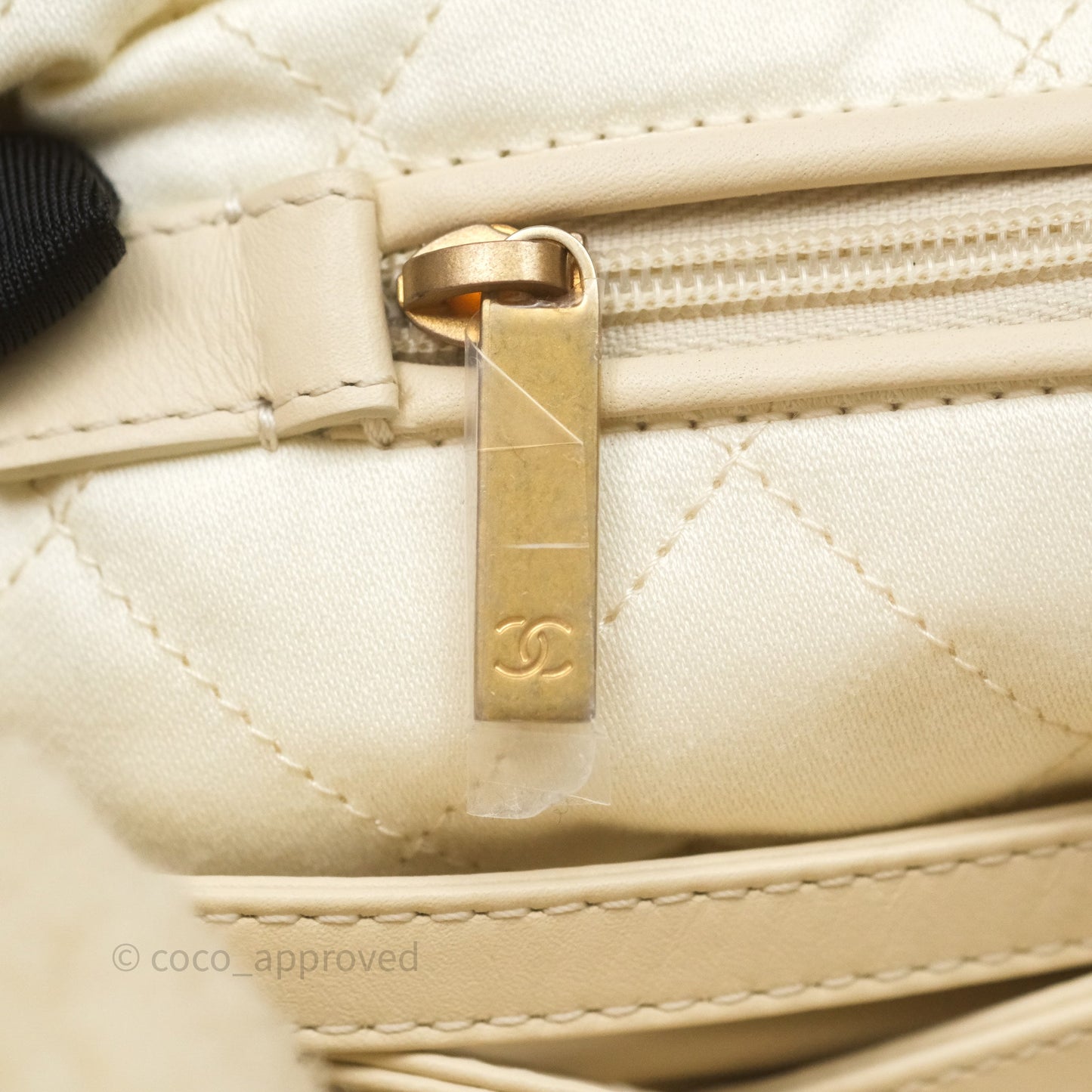 Chanel Small 22 Bag Ecru Shearling Aged Gold Hardware