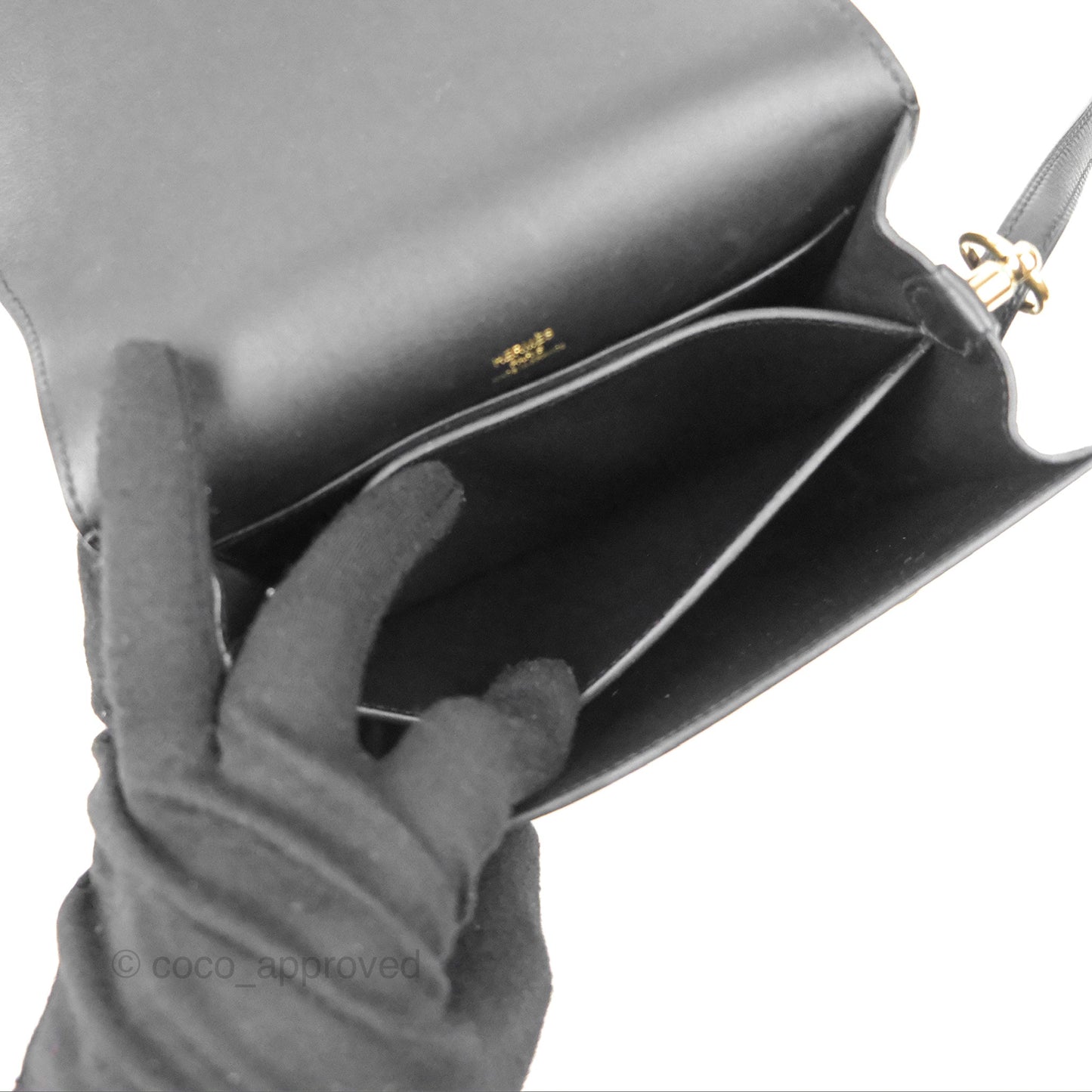 Hermès Roulis Mini 18 Black Swift Gold Hardware