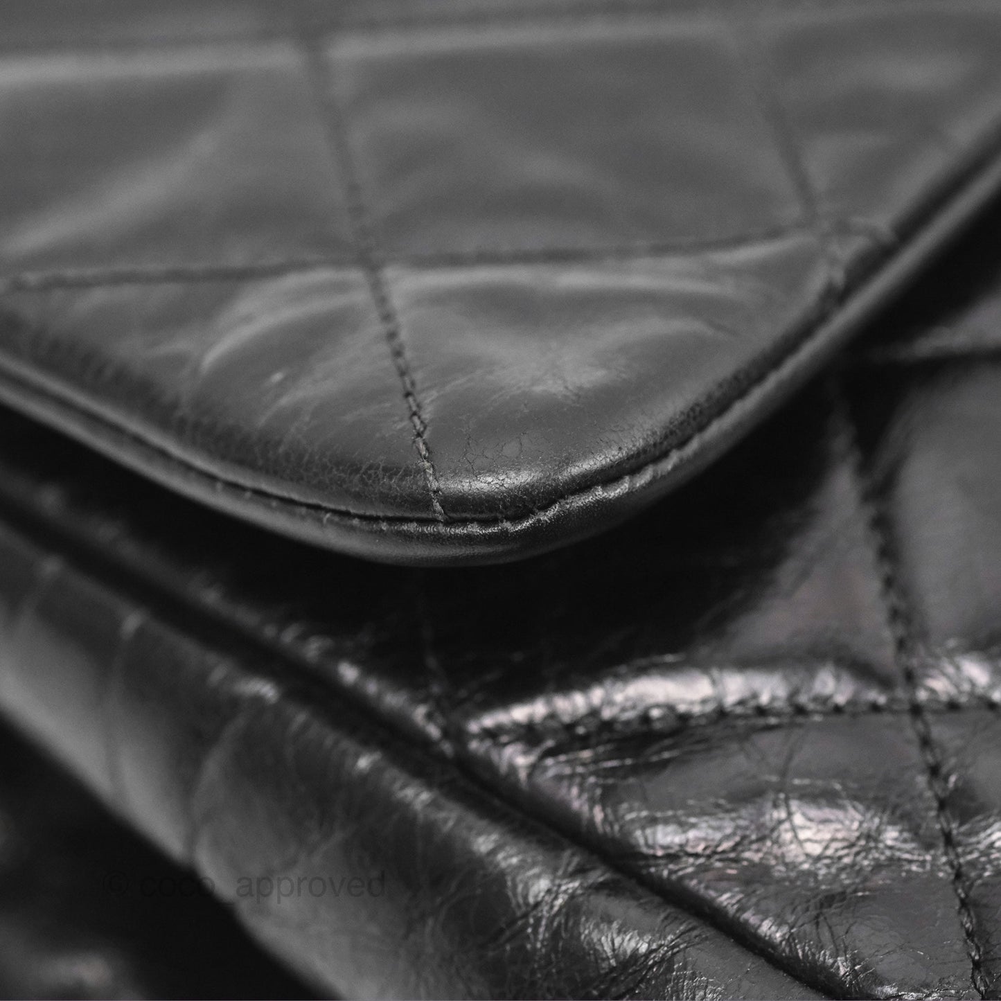 Chanel Gold Bar Top Handle Shoulder Bag Black Glazed Aged Calfskin Aged Gold Hardware