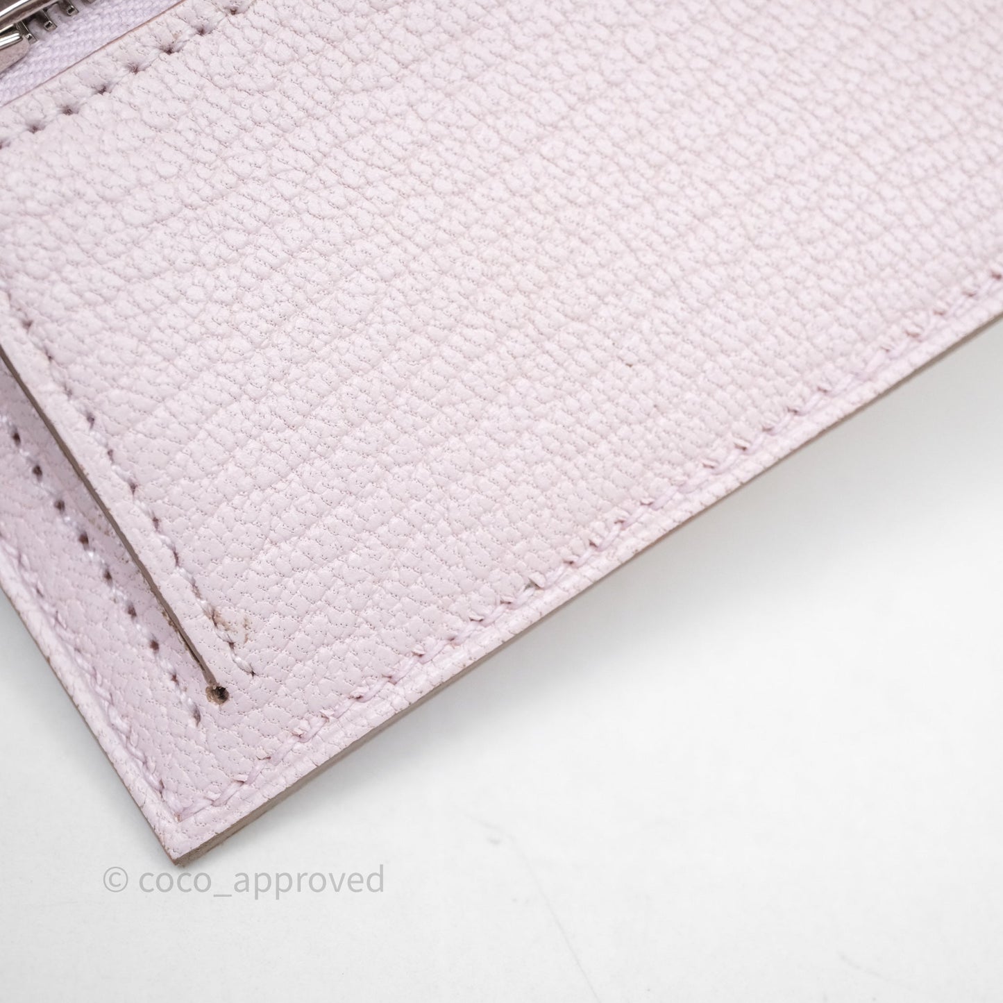 Hermes Bearn Wallet Mauve Pale 09 Palladium Hardware