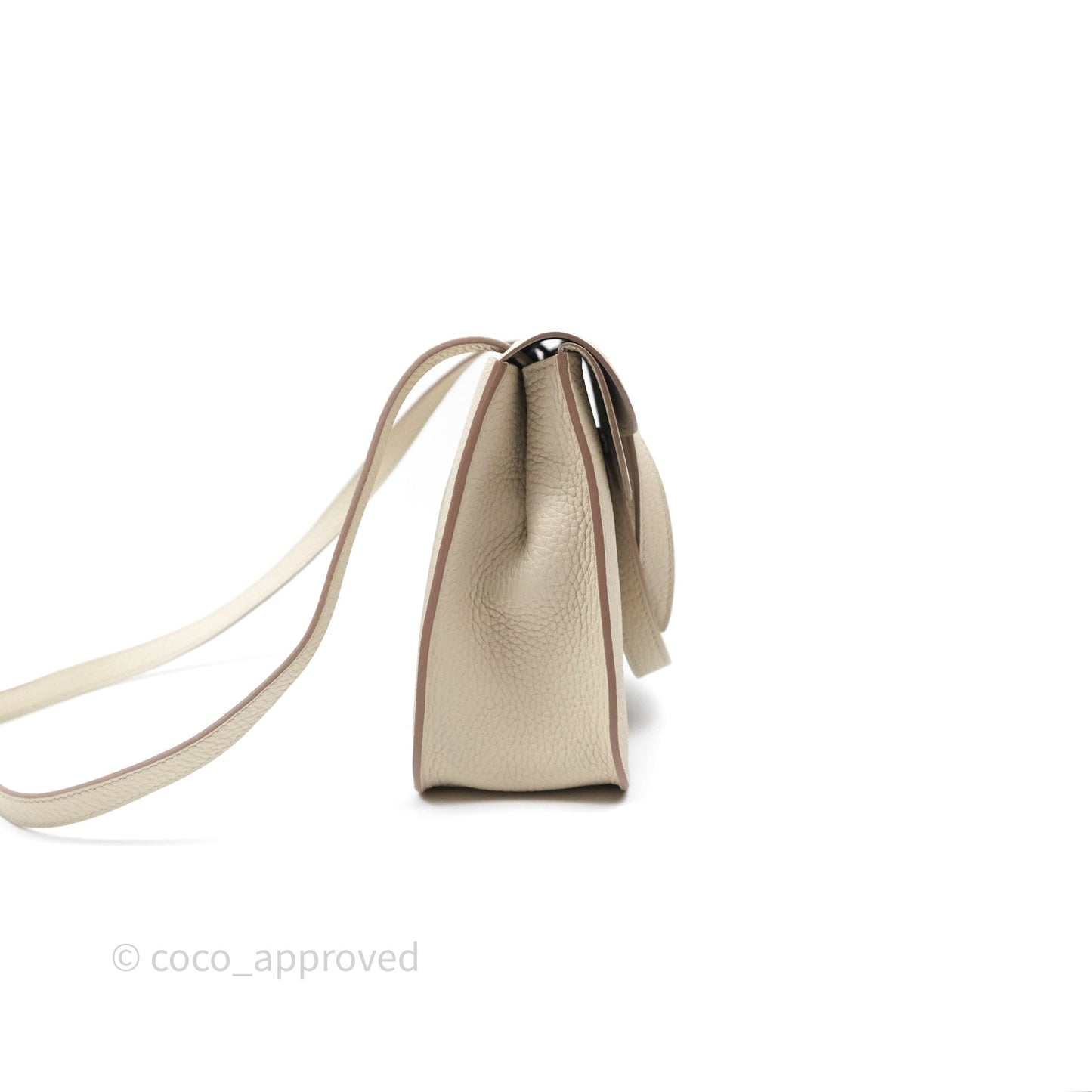 Hermès Halzan 25  Beton 8L Clemence Gold Hardware