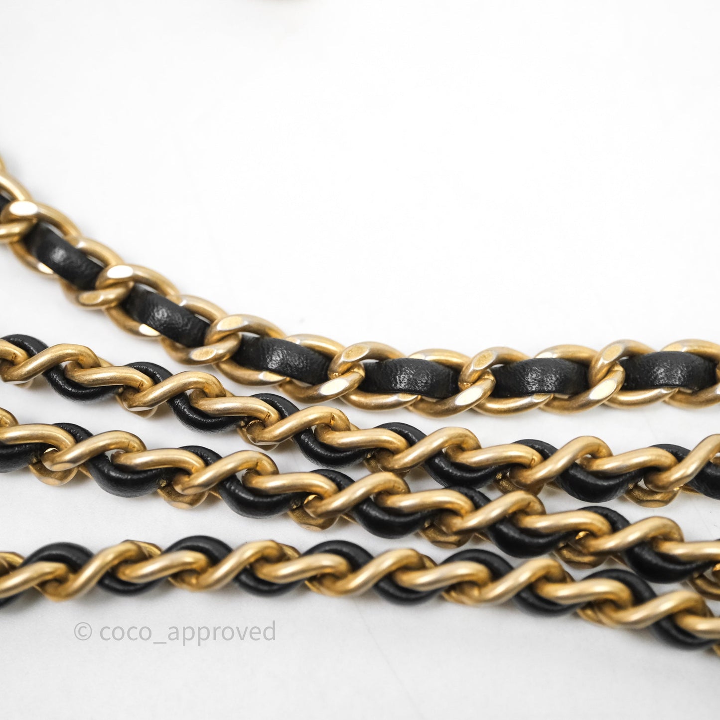 Chanel Mini Perfect Fit Adjustable Chain Black Calfskin Aged Gold Hardware