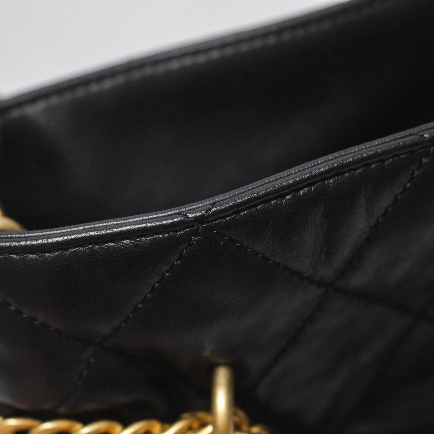 Chanel Enamel CC Bucket Bag Black Lambskin Gold Hardware 22P