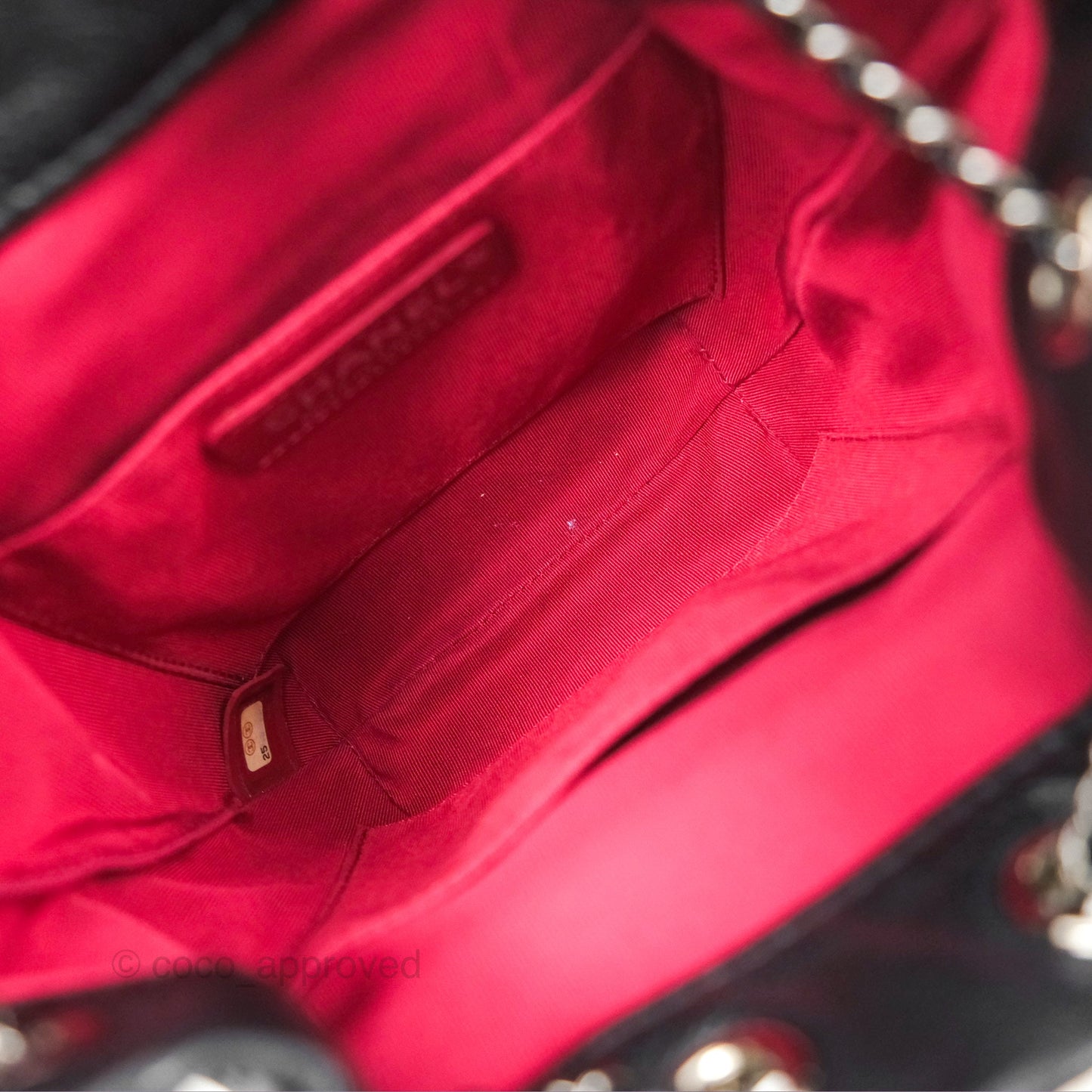 Chanel Small Gabrielle Drawstring Bucket Bag Black Aged Calfskin