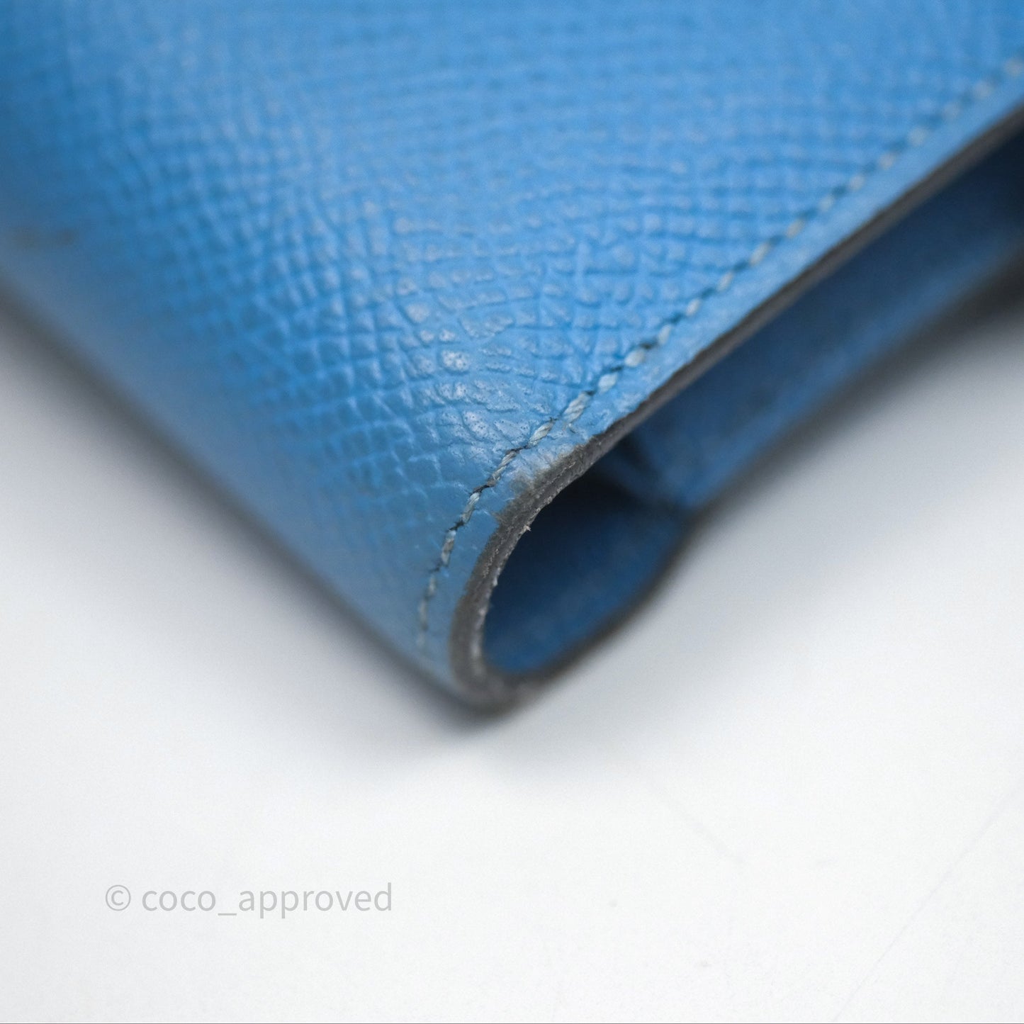 Hermès Kelly Depliant Wallet Blue Epsom Gold Hardware