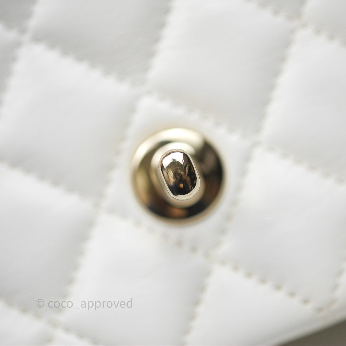 Chanel Crystals Top Handle Mini Rectangular Flap Bag White Lambskin Gold Hardware