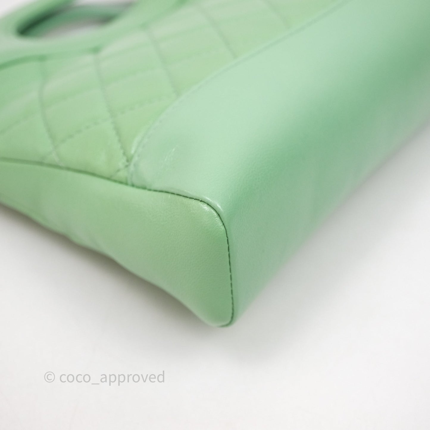 Chanel Mini 31 Green Shiny Lambskin Gold Hardware