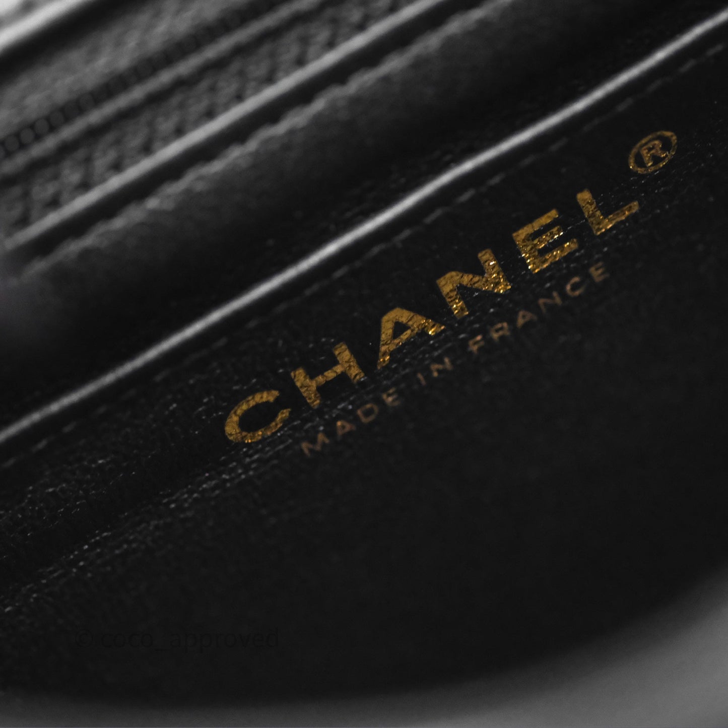 Chanel Mini Square Flap Quilted Black Lambskin Gold Hardware