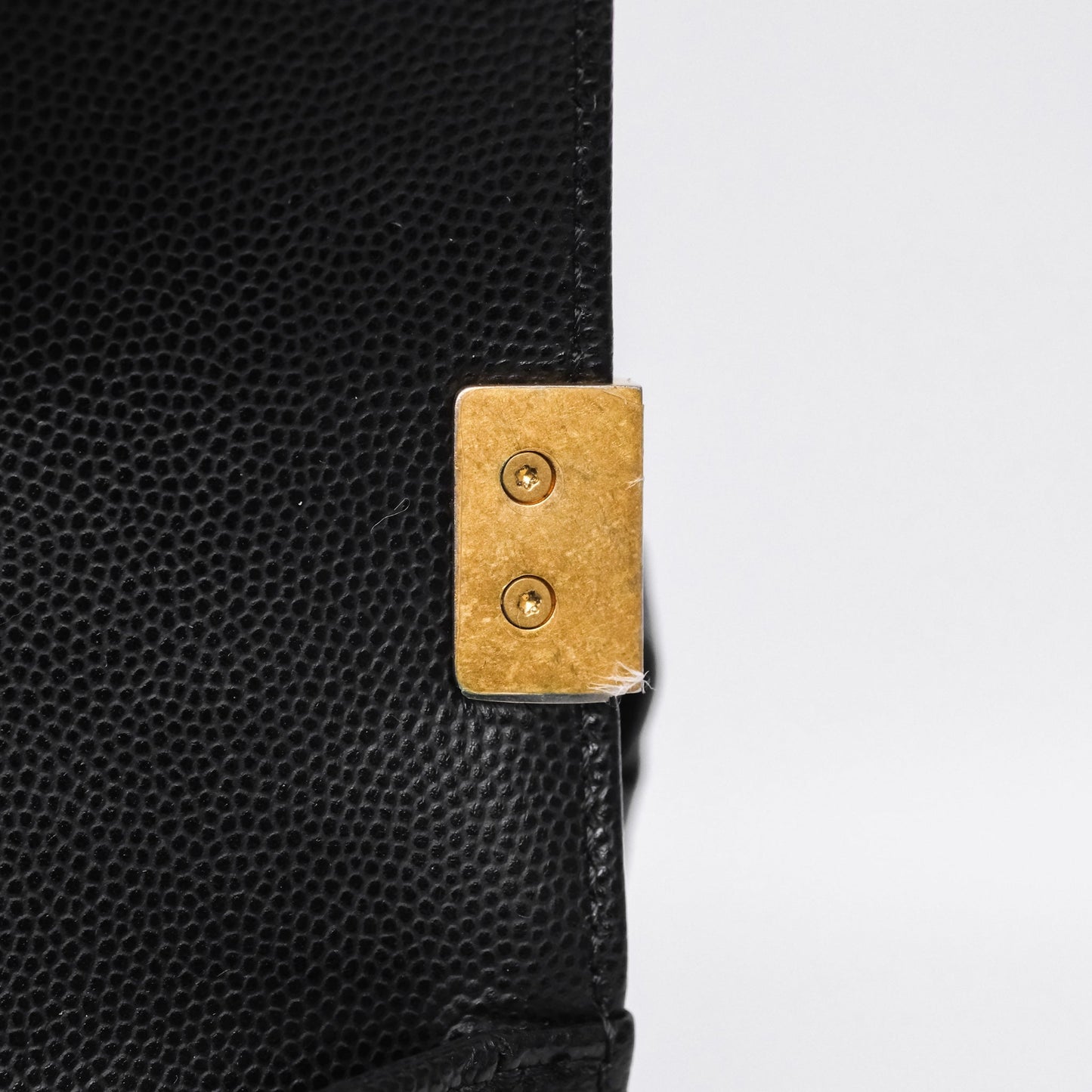 Chanel Medium Boy Quilted Black Caviar Aged Gold Hardware