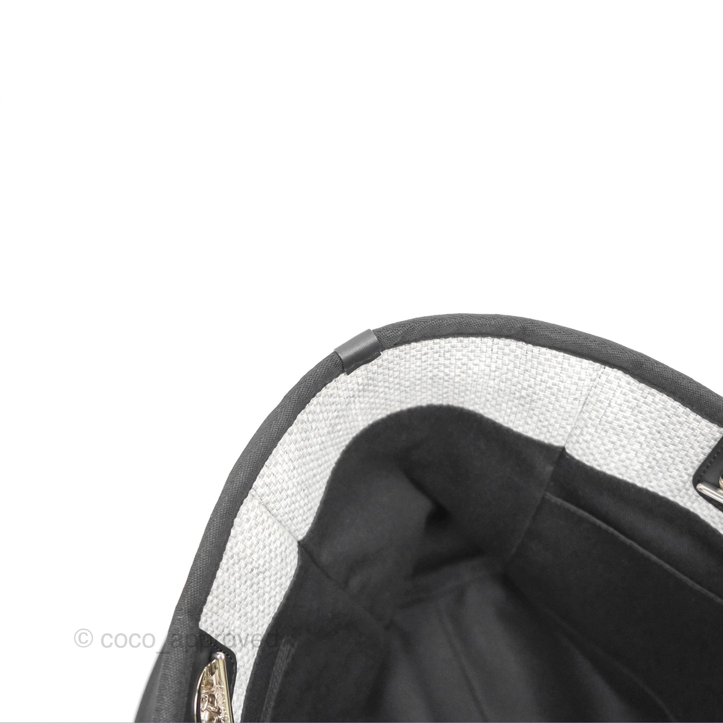 Chanel Medium Deauville Tote Light Grey Canvas