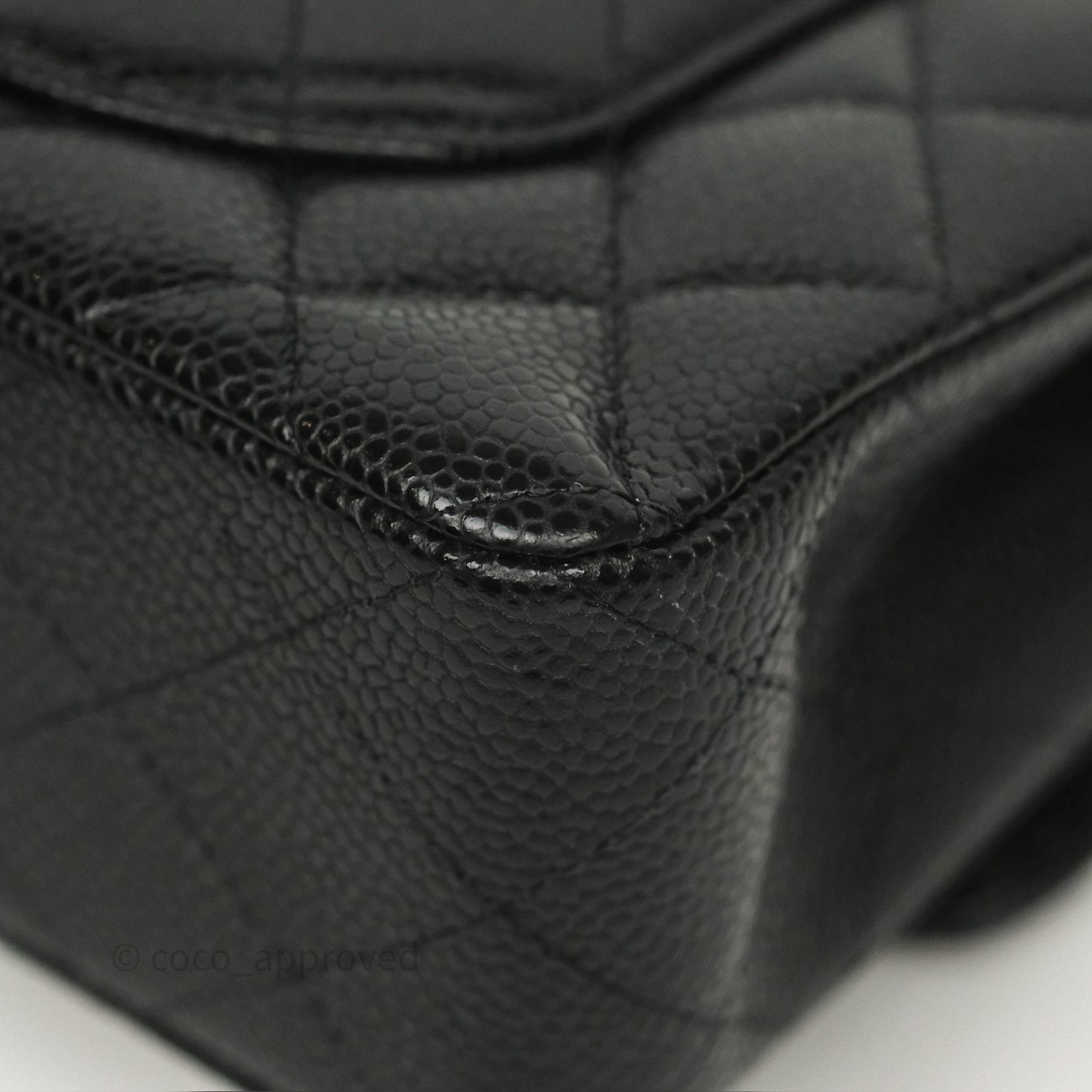 Chanel Small Classic Flap Quilted Black Caviar Silver Hardware